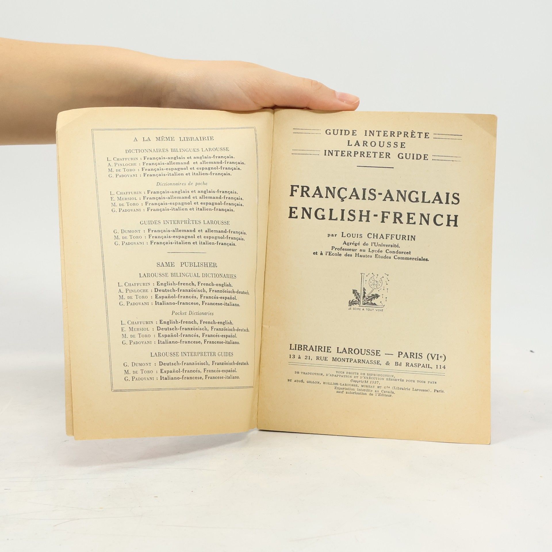 Louis Chaffurin Guide Interprète Interpreter & Guide Larousse