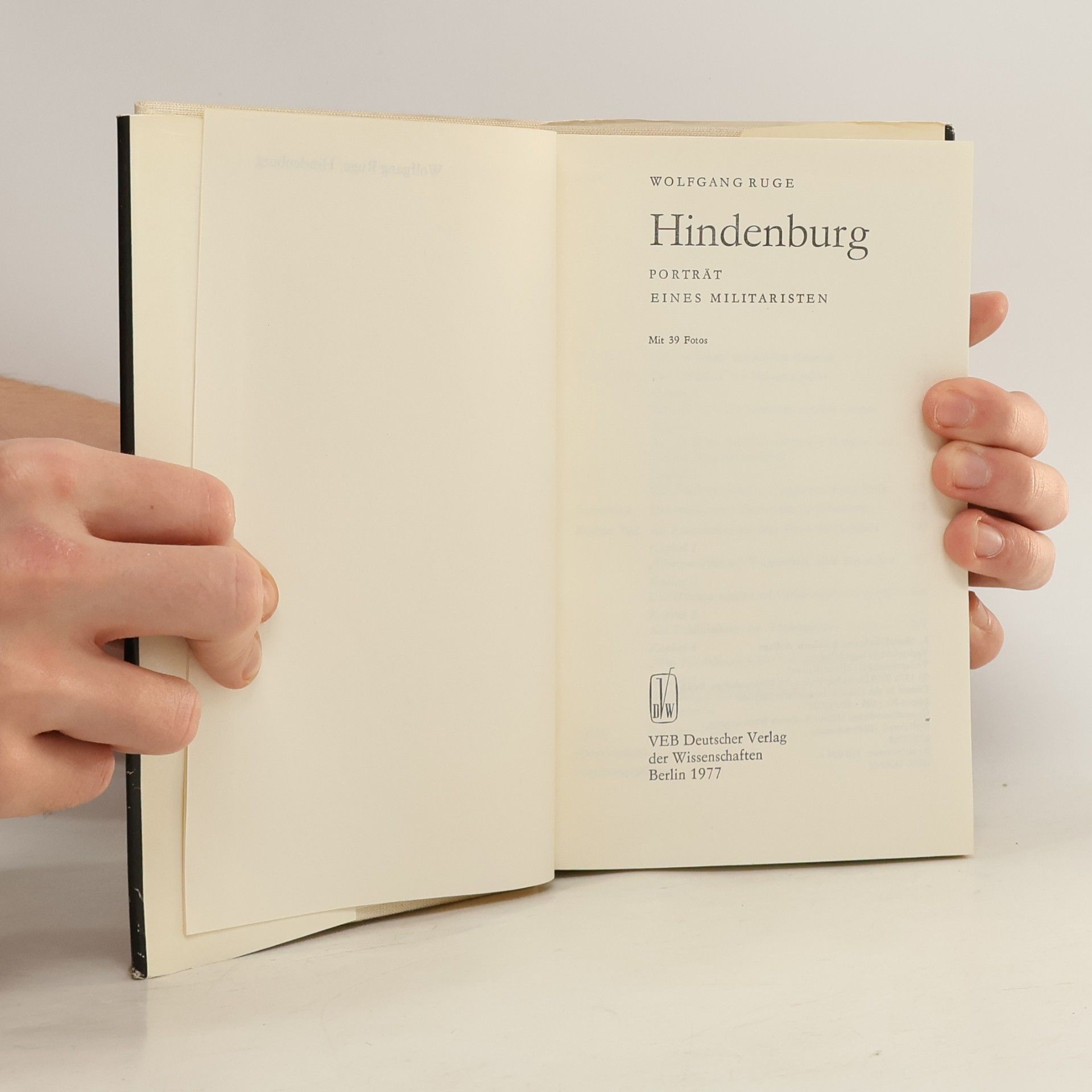 Wolfgang Ruge Hindenburg