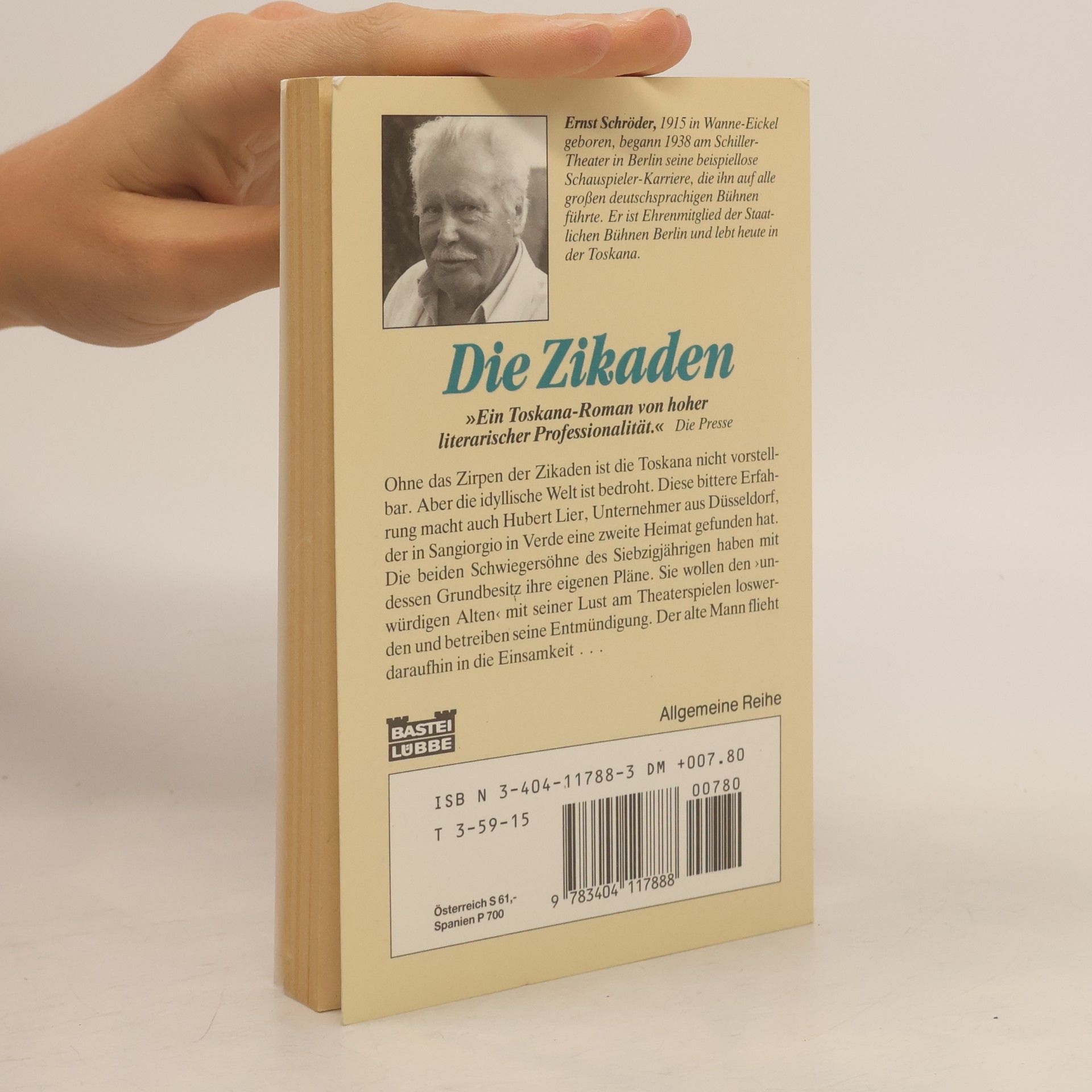 Ernst Schröder Die Zikaden. Ein Toskana-Roman