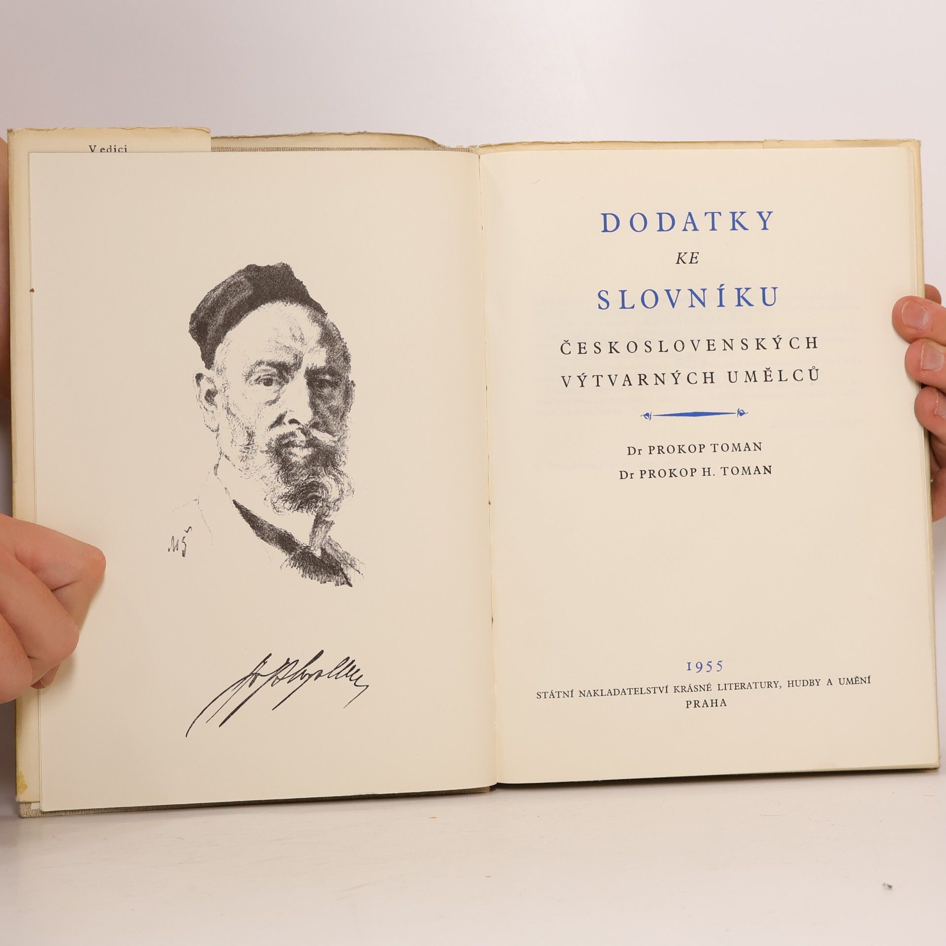 Prokop Toman Dodatky ke slovníku československých výtvarných umělců