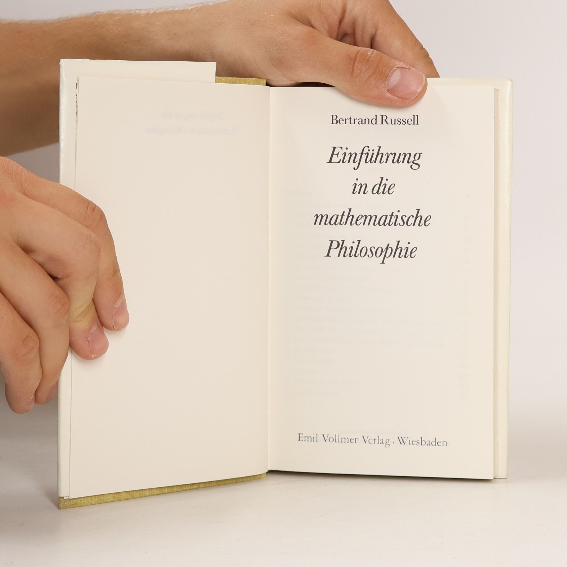 Bertrand Russell Einführung in die mathematische Philosophie