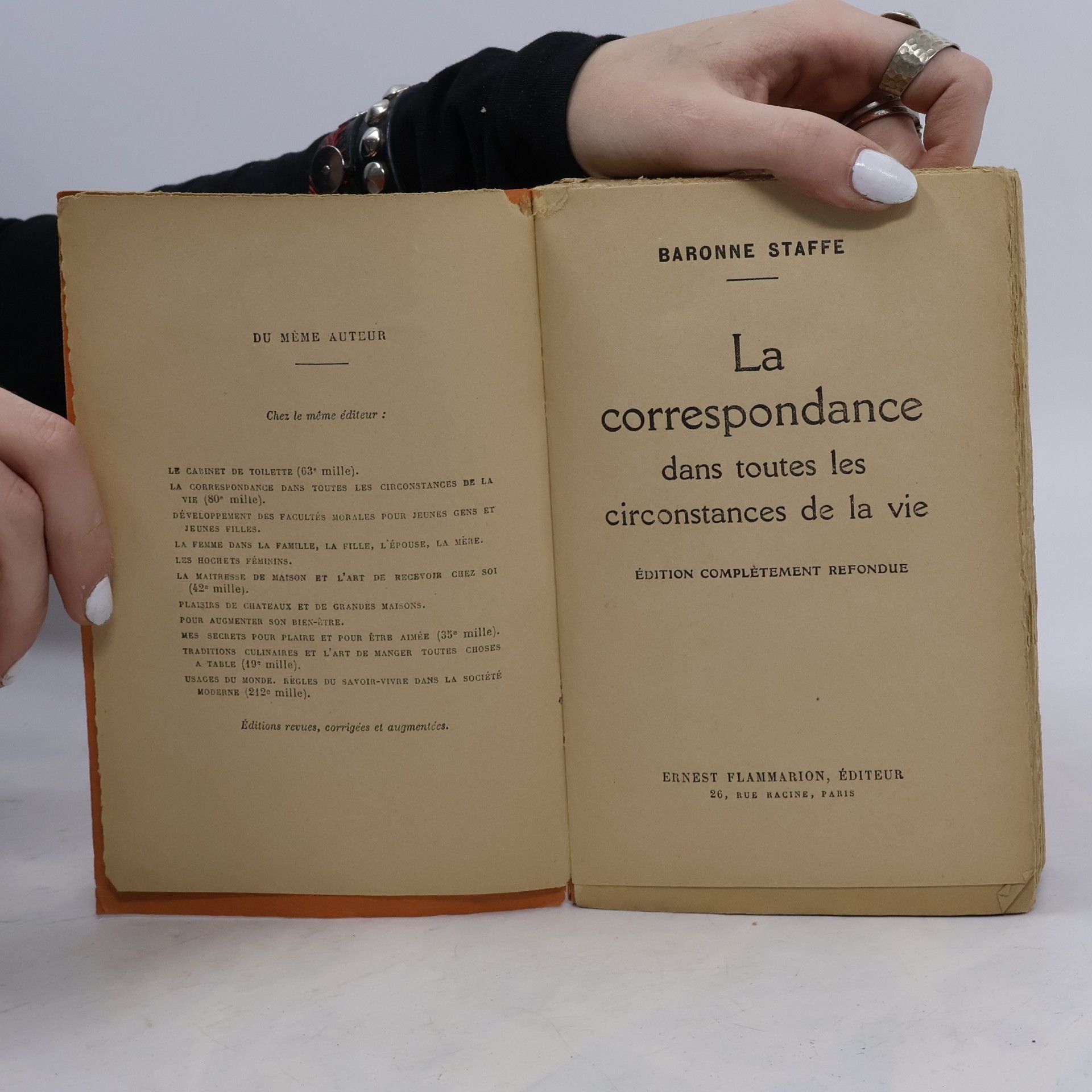 Baronne Staffe La Correspondance