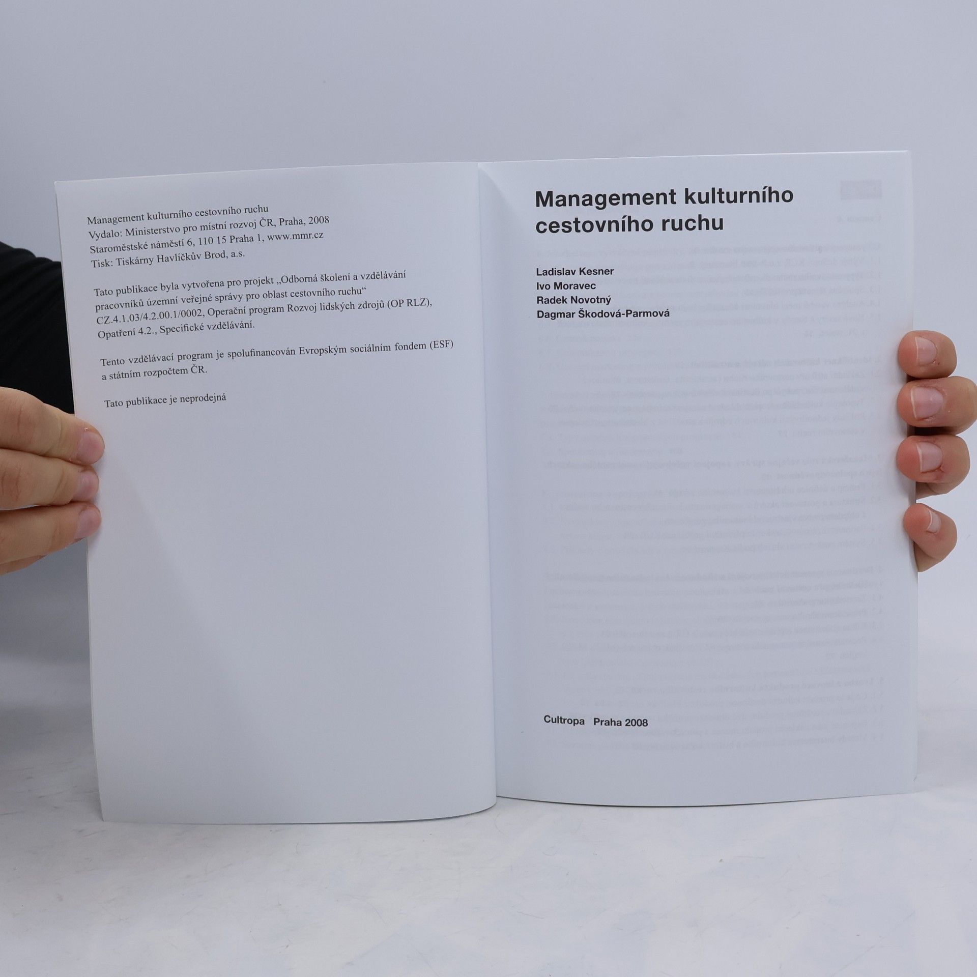 Ladislav Kesner jr. Management kulturního cestovního ruchu