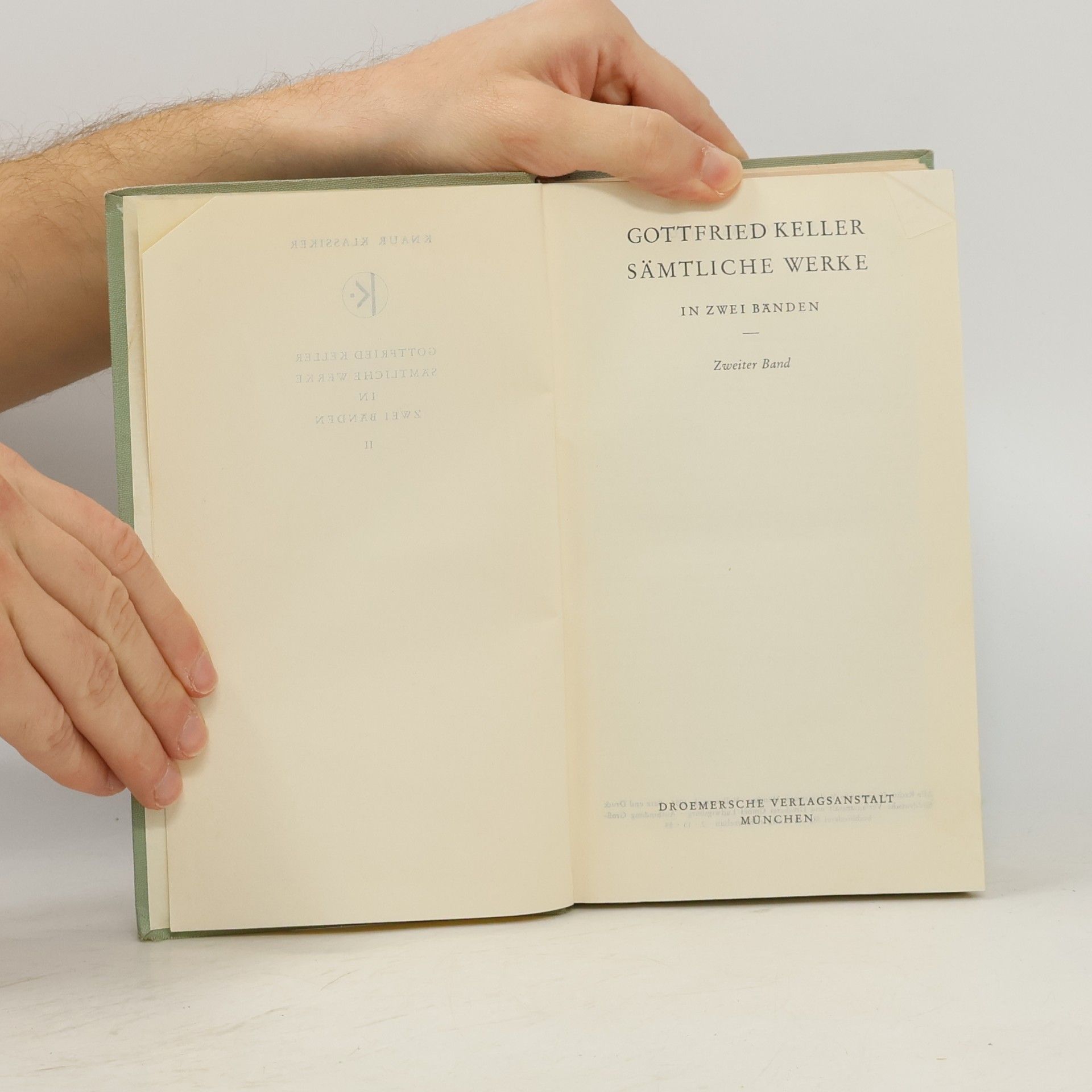 Gottfried Keller Sämtliche Werke II