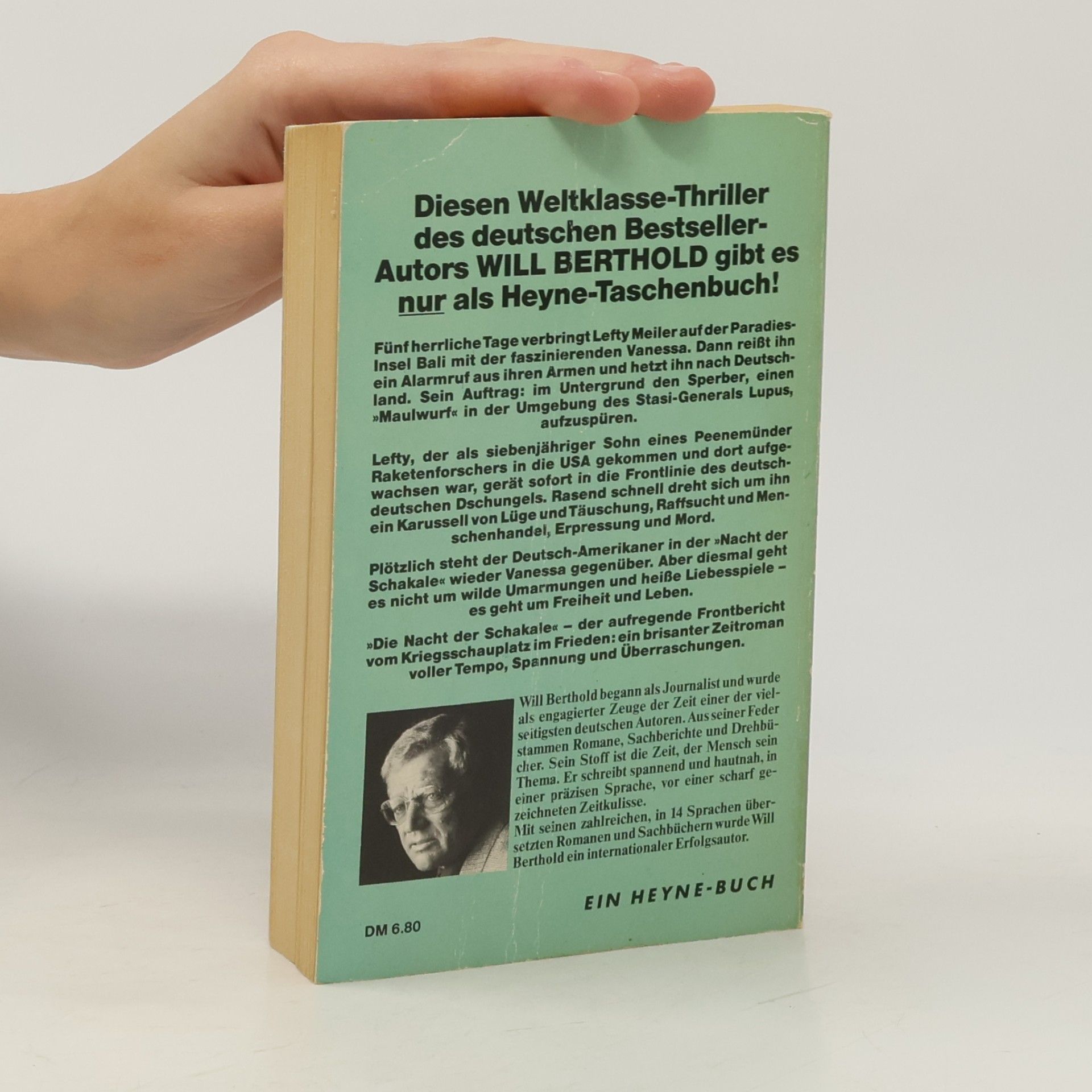 Will Berthold Die Nacht der Schakale. Roman.