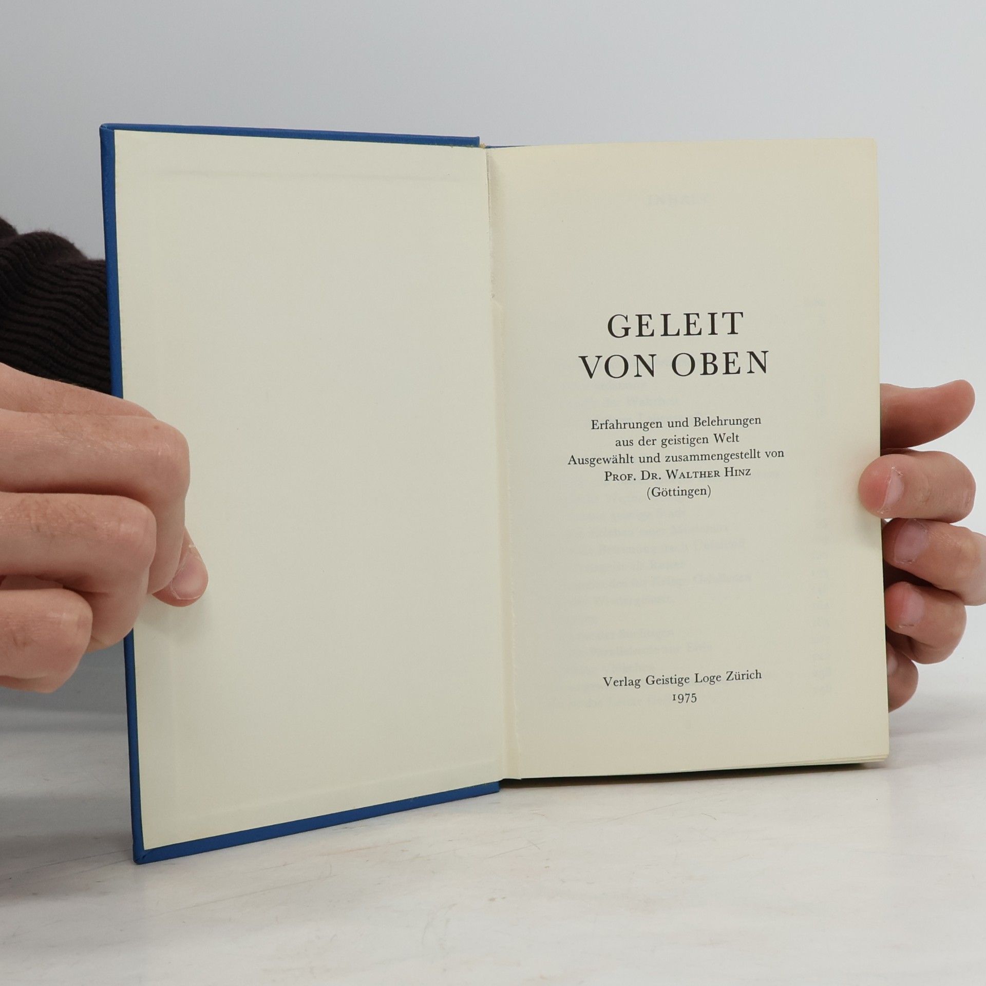 Walther Hinz Geleit von Oben