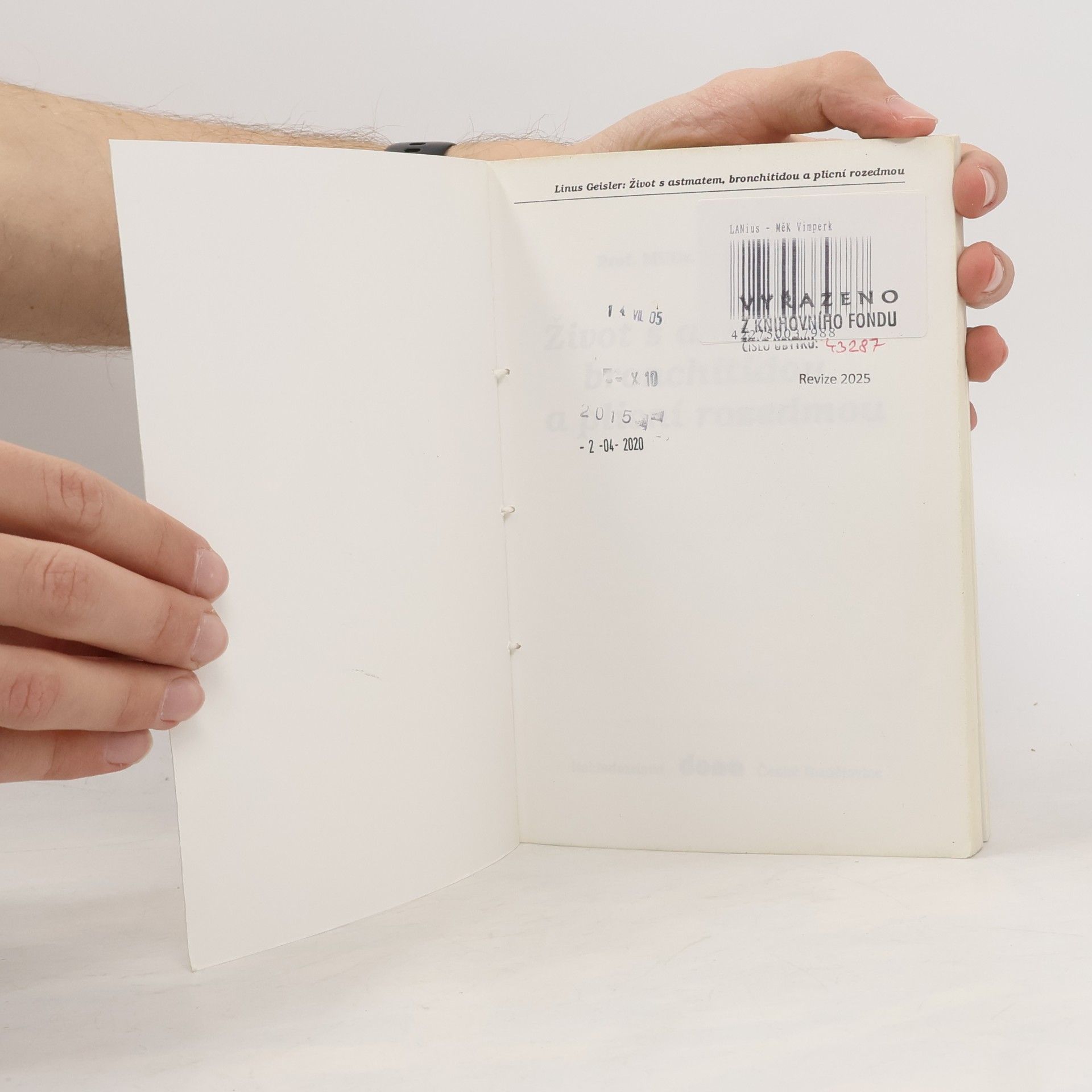 Linus S. Geisler Život s astmatem, bronchitidou a plicní rozedmou