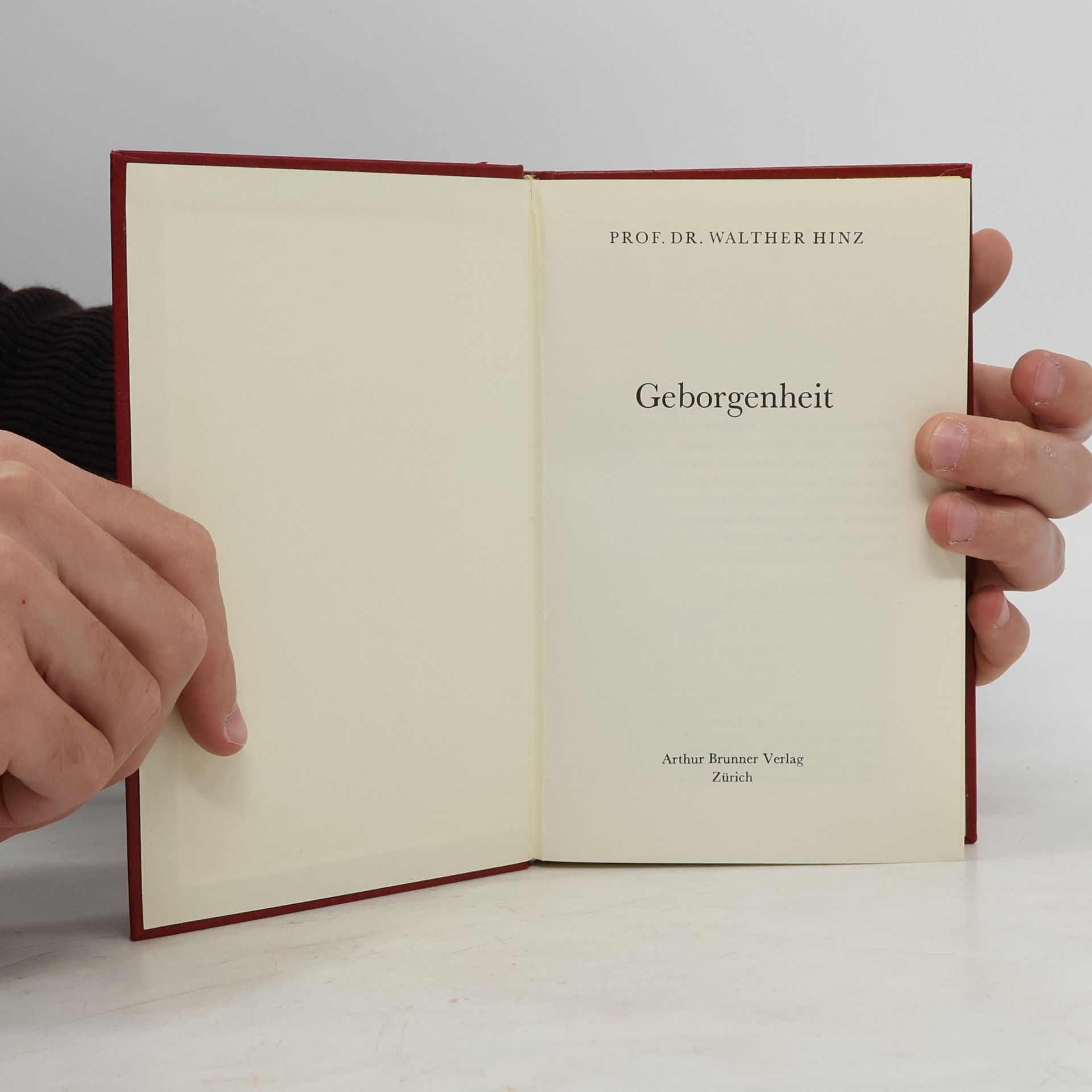 Walther Hinz Geborgenheit