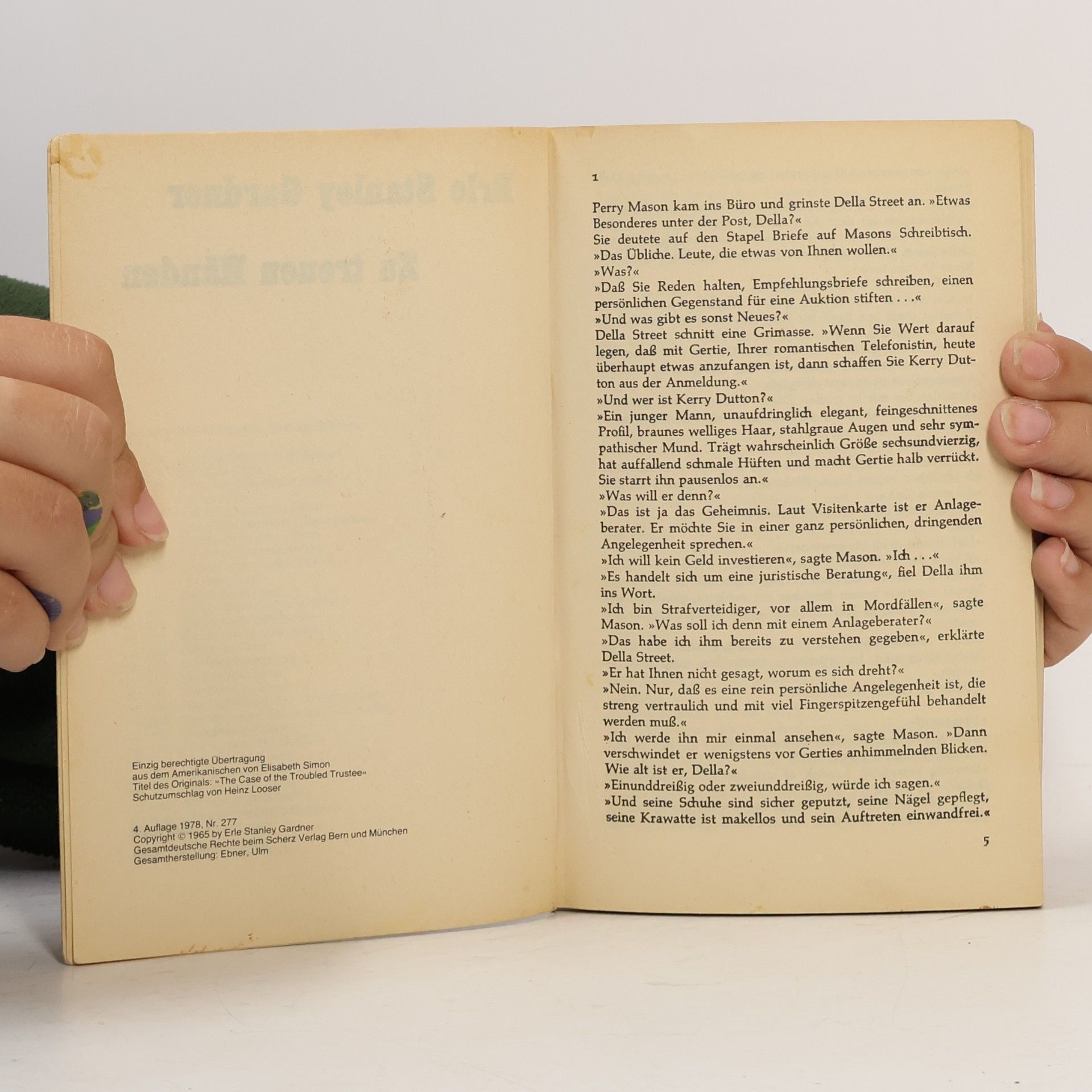 Erle Stanley Gardner Zu treuen Händen