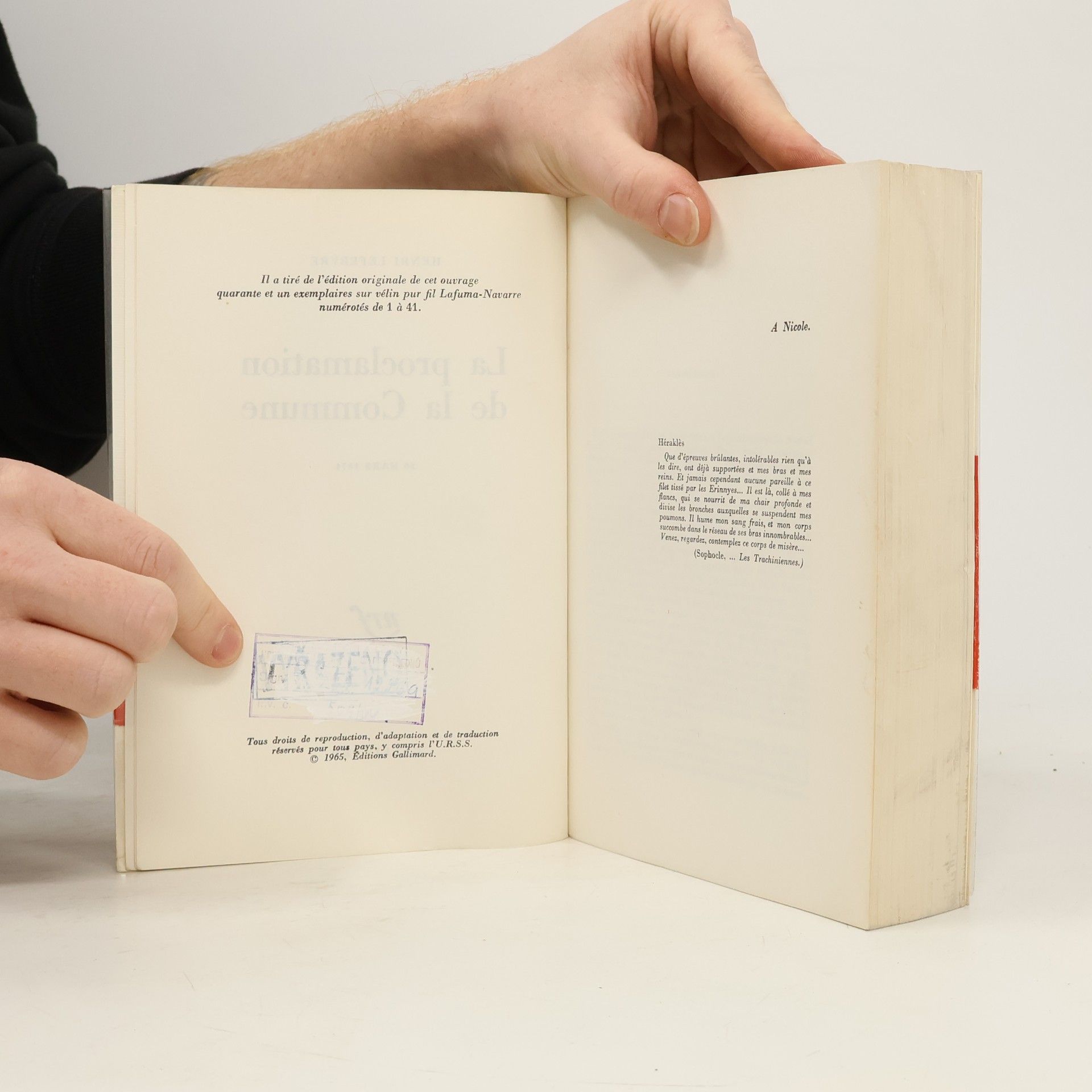 Henri Lefebvre La proclamation de la Commune