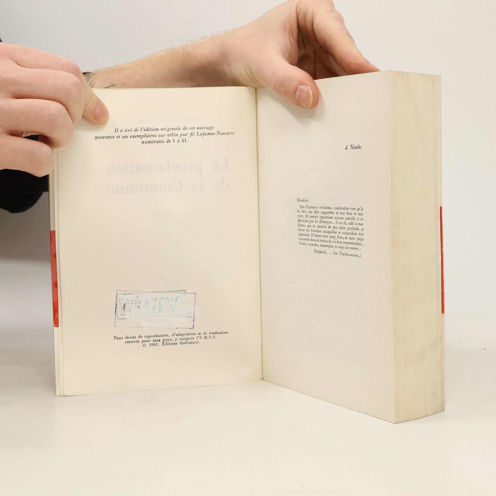 Henri Lefebvre La proclamation de la Commune