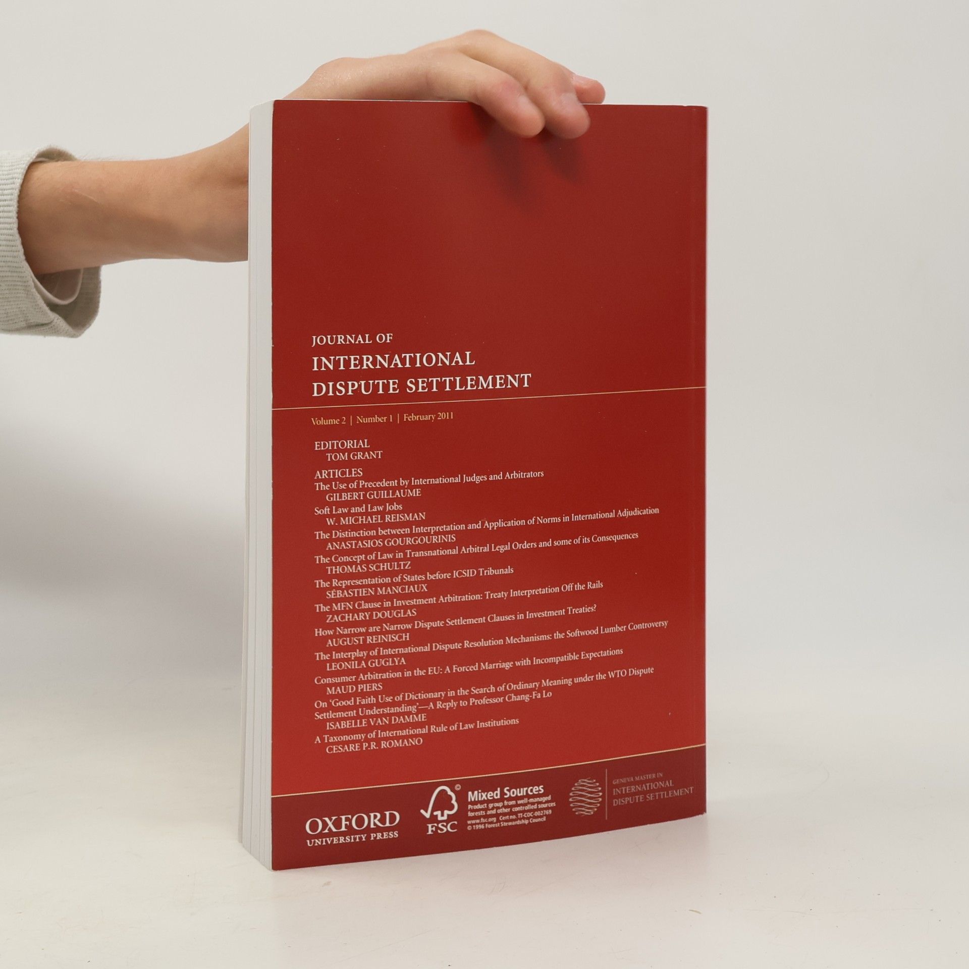 Collectif d'auteurs Journal of International Dispute Settlement