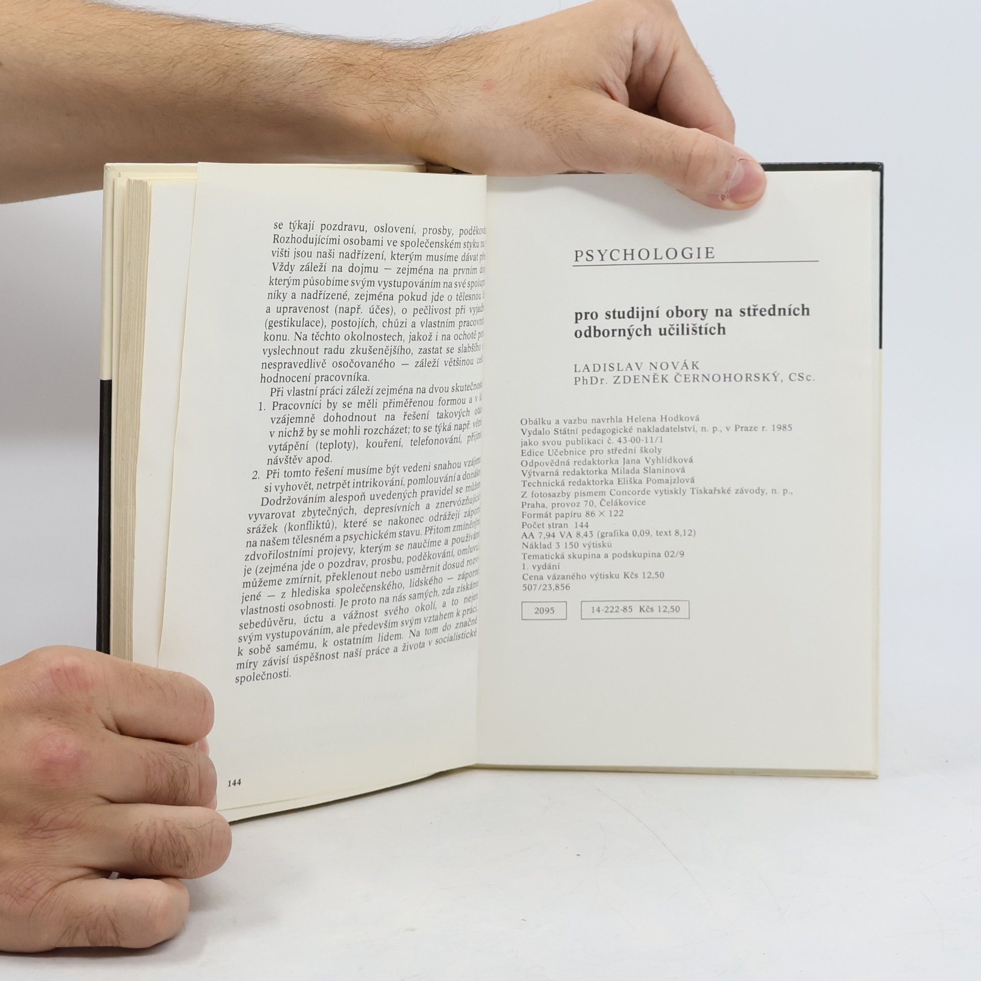 Ladislav Novák Psychologie pro studijní obory na středních odborných učilištích