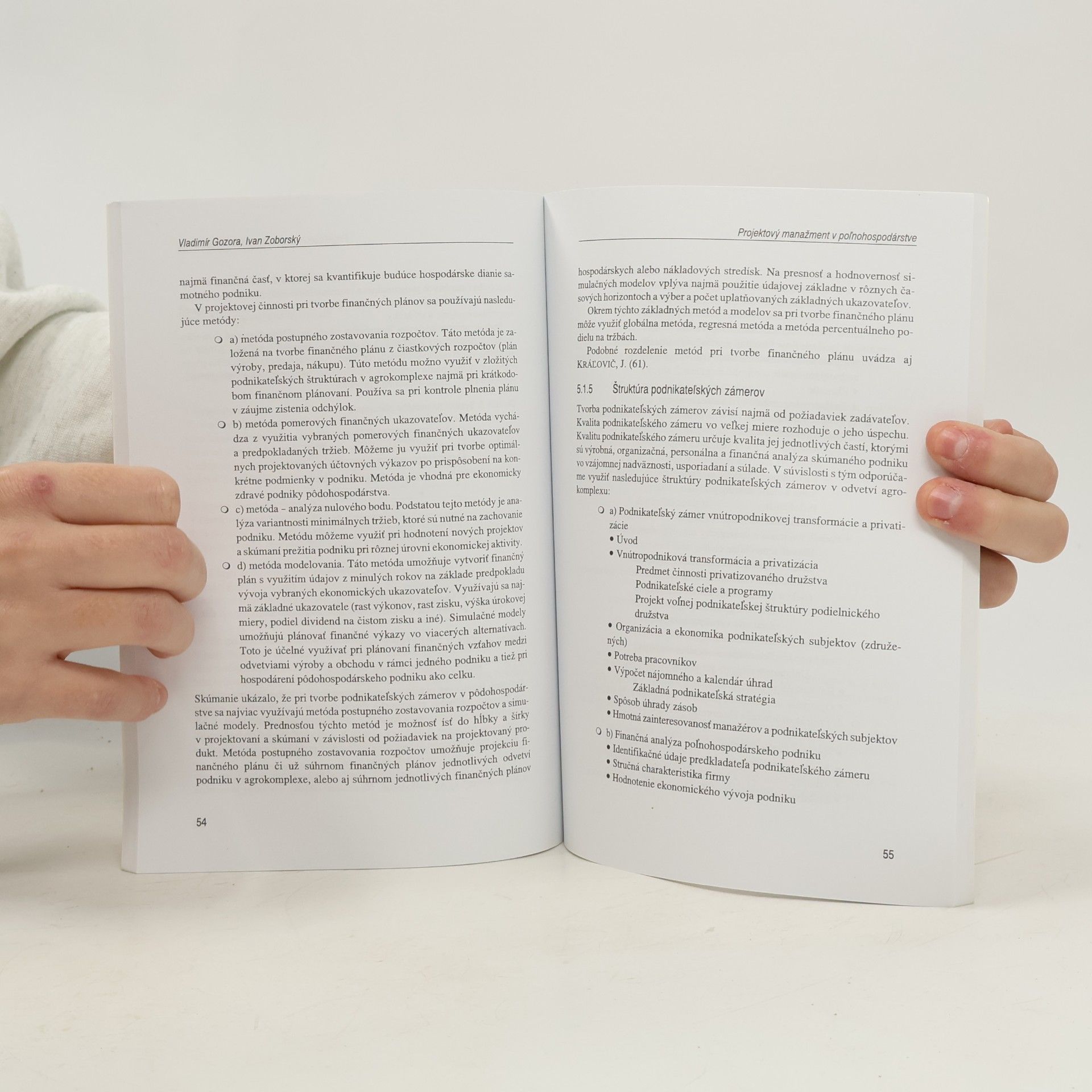 Vladimír Gozora Projektový manažment v poľnohospodárstve