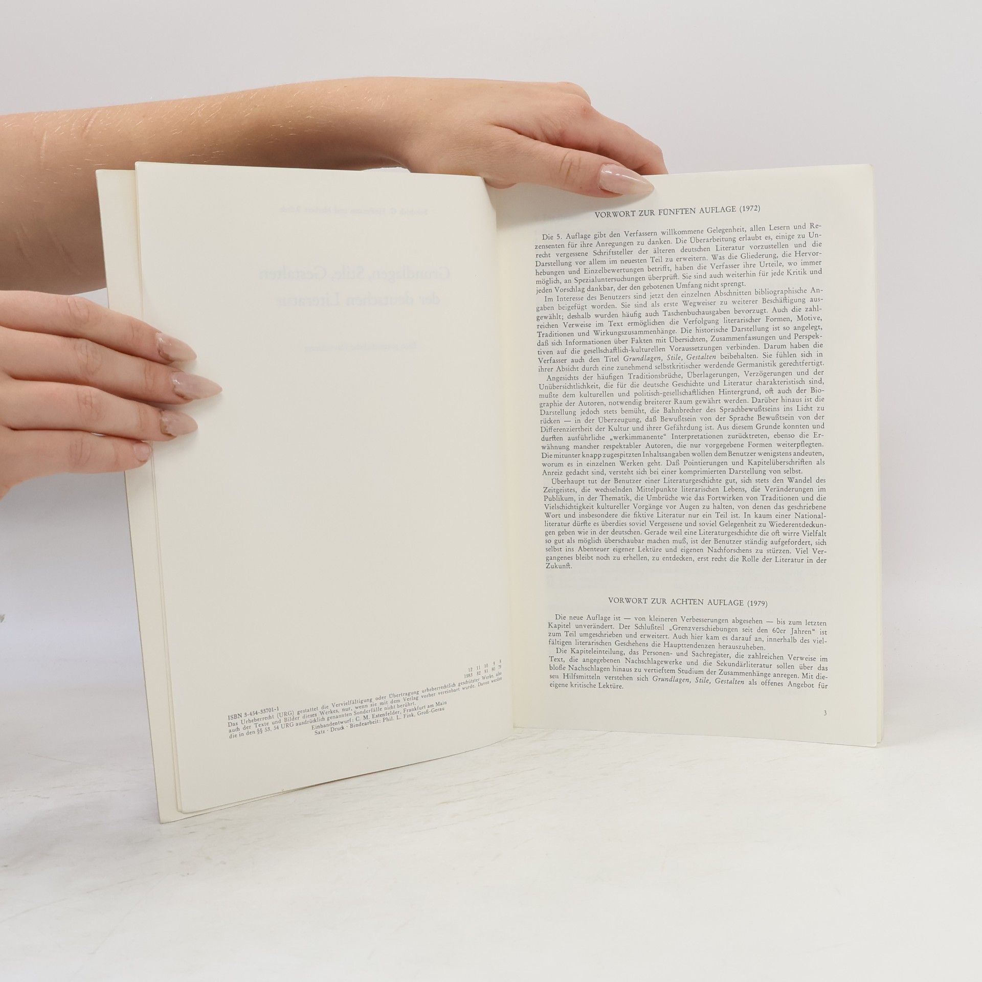 Friedrich G. Hoffmann Grundlagen, Stile, Gestalten der deutschen Literatur