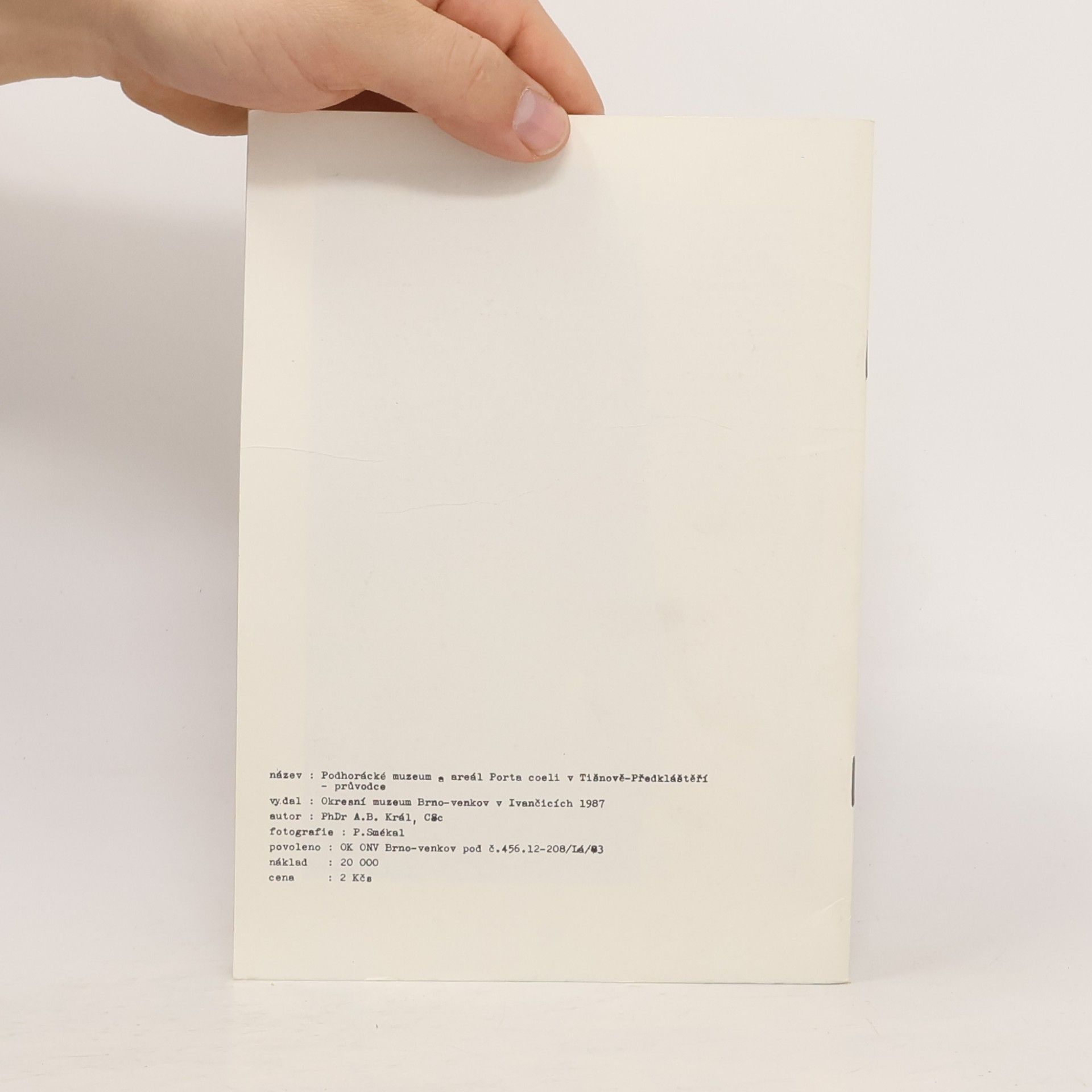 PhDr A.B. Král Podhorácké muzeum a areál Porta coeli