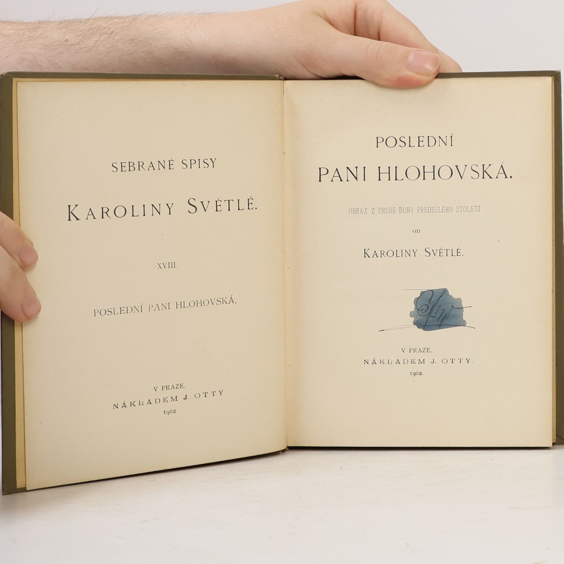 Karolina Světlá Poslední paní Hlohovská