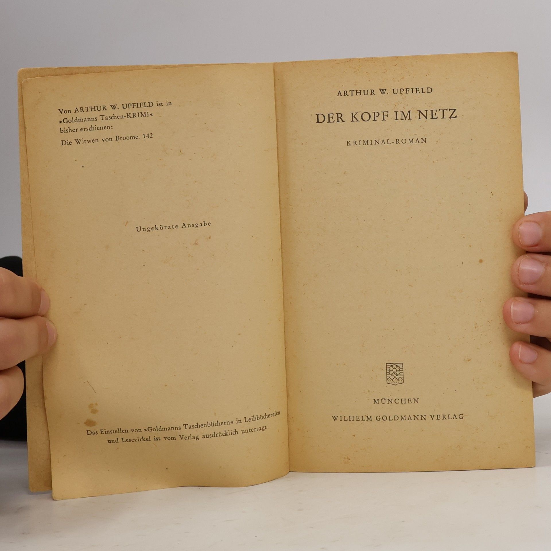 Arthur Upfield Der Kopf im Netz