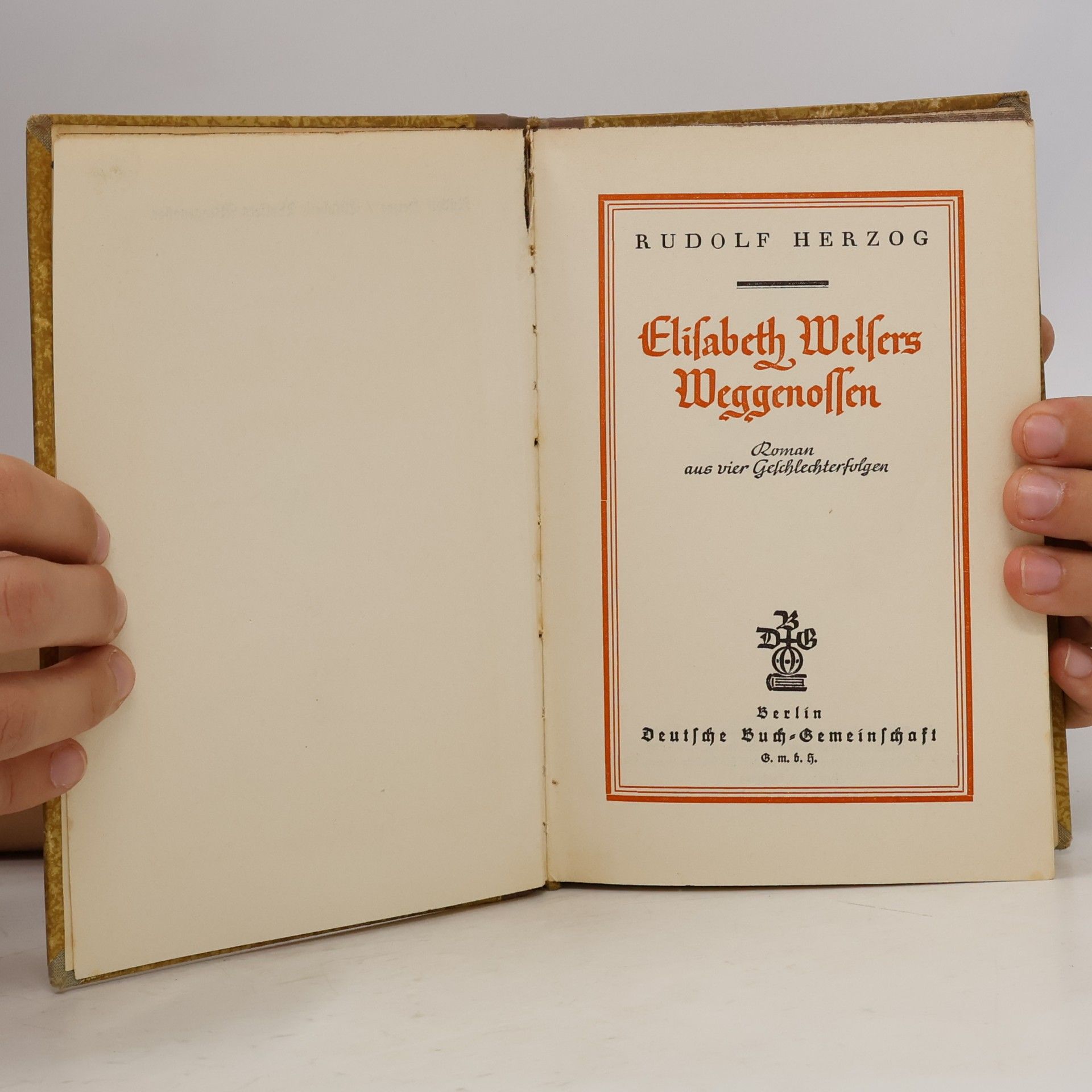 Rudolf Herzog Elisabeth Welsers Weggenossen