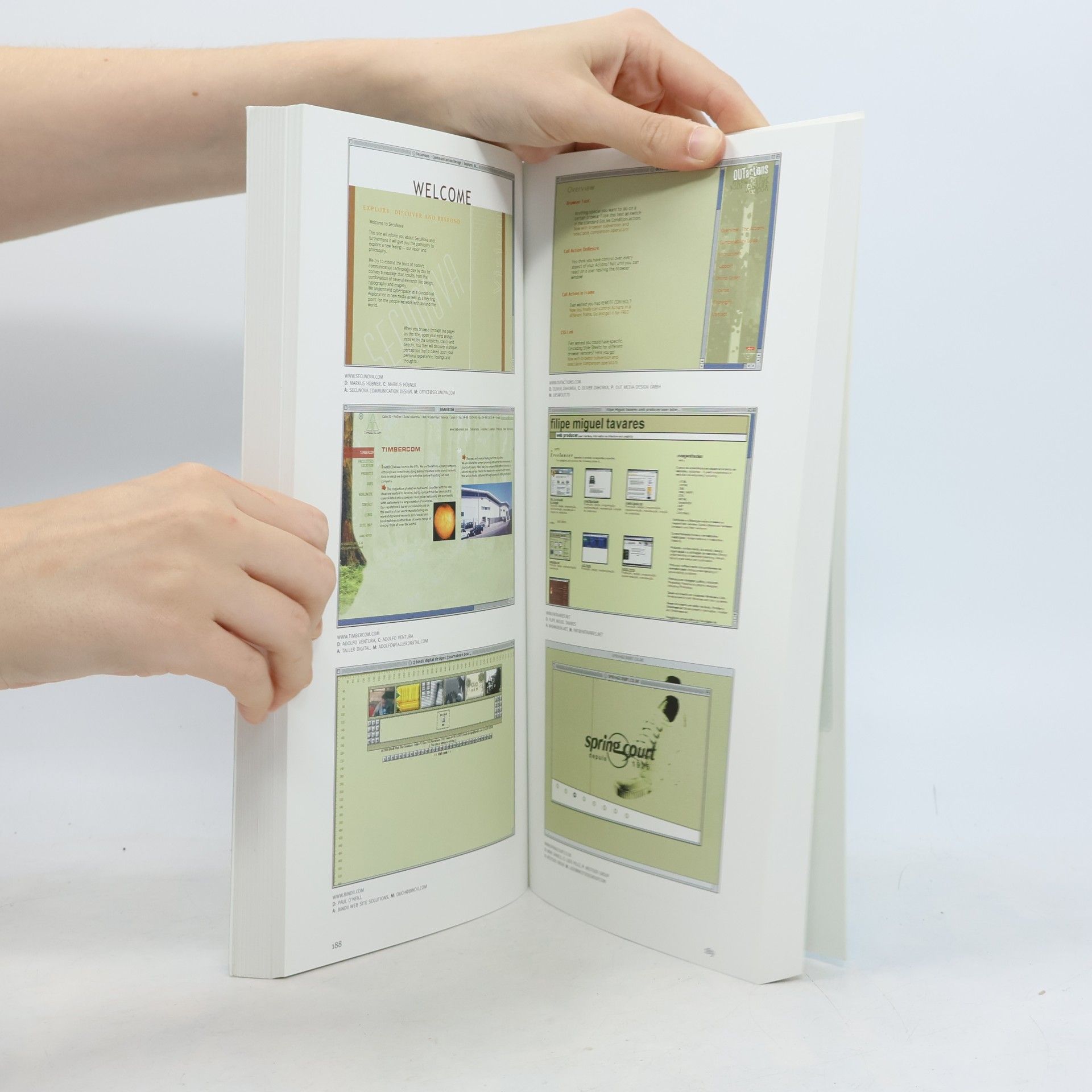 Guenter Beer Web design index. 2