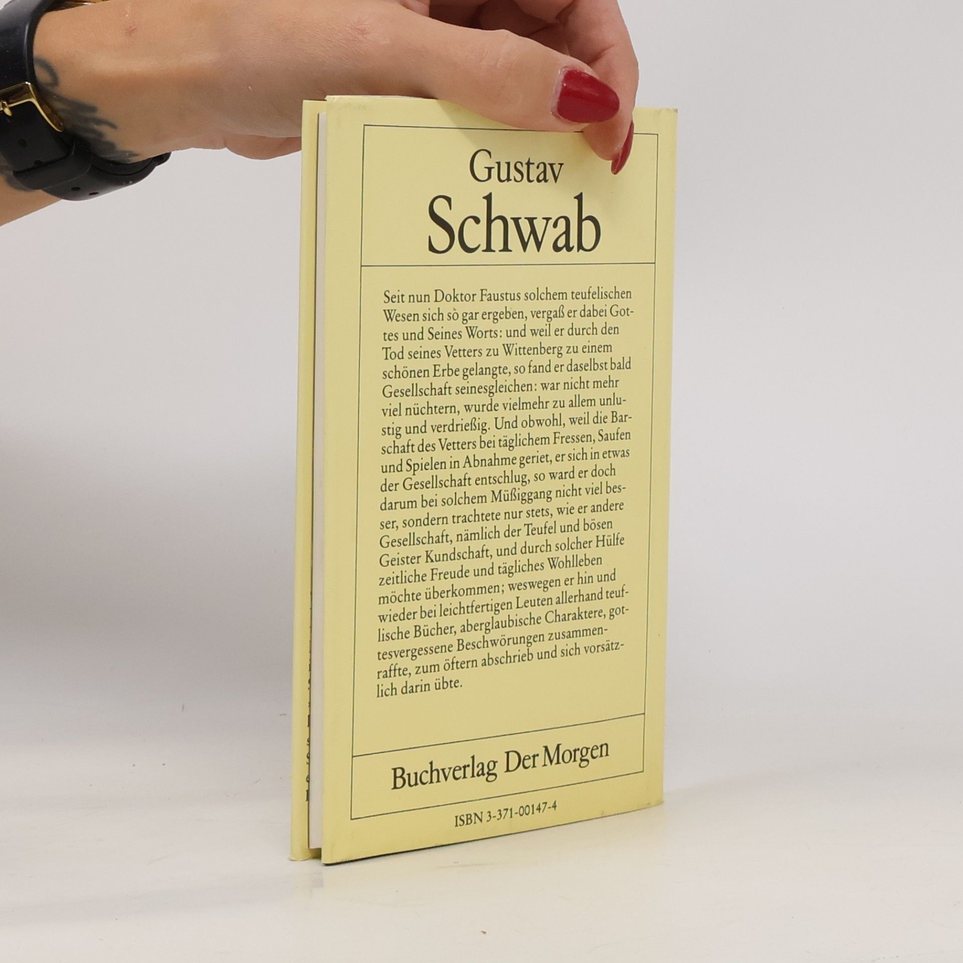 Gustav Schwab Das Volksbuch vom Doktor Faustus