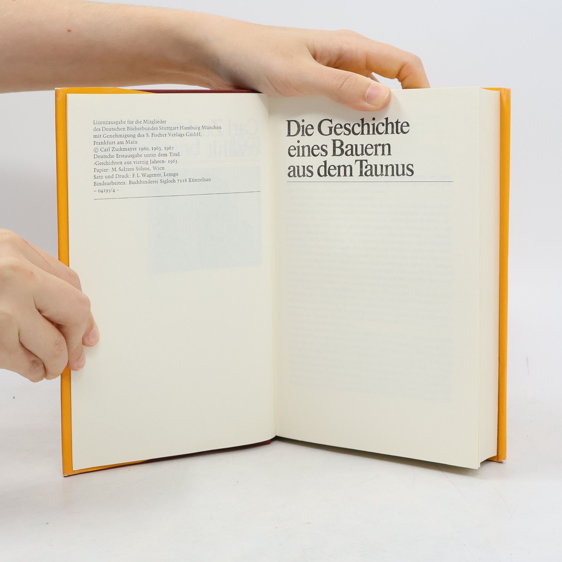 Carl Zuckmayer Erzählt