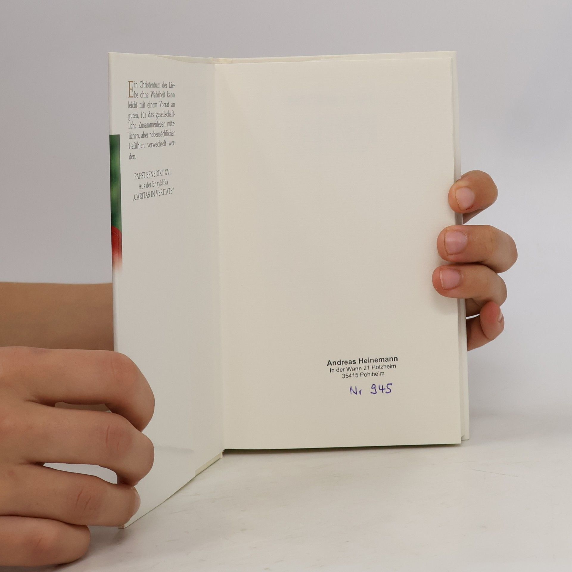 Joseph Ratzinger Liebe in Wahrheit - Caritas in Veritate. Die Sozialenzyklika