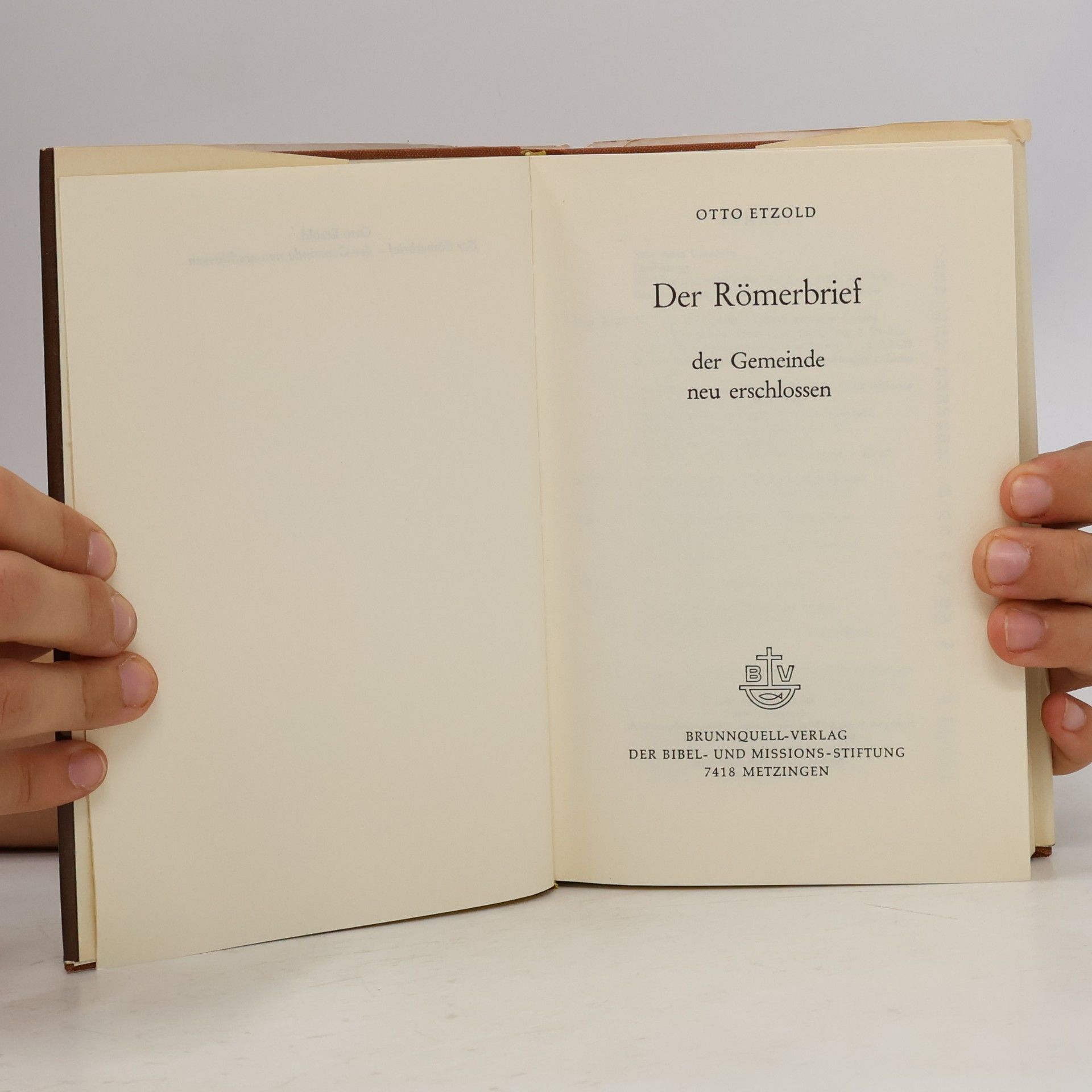 Otto Etzold Der Römerbrief der Gemeinde neu erschlossen
