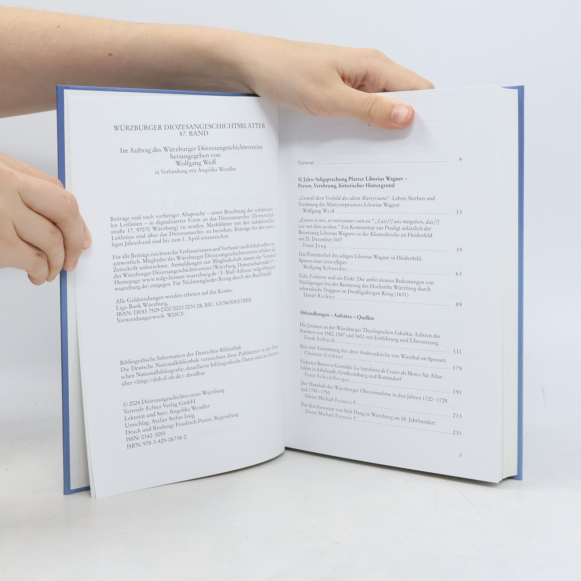 Würzburger Diözesangeschichtsverein Würzburger Diözesangeschichtsblätter 87 (2024): Band 87
