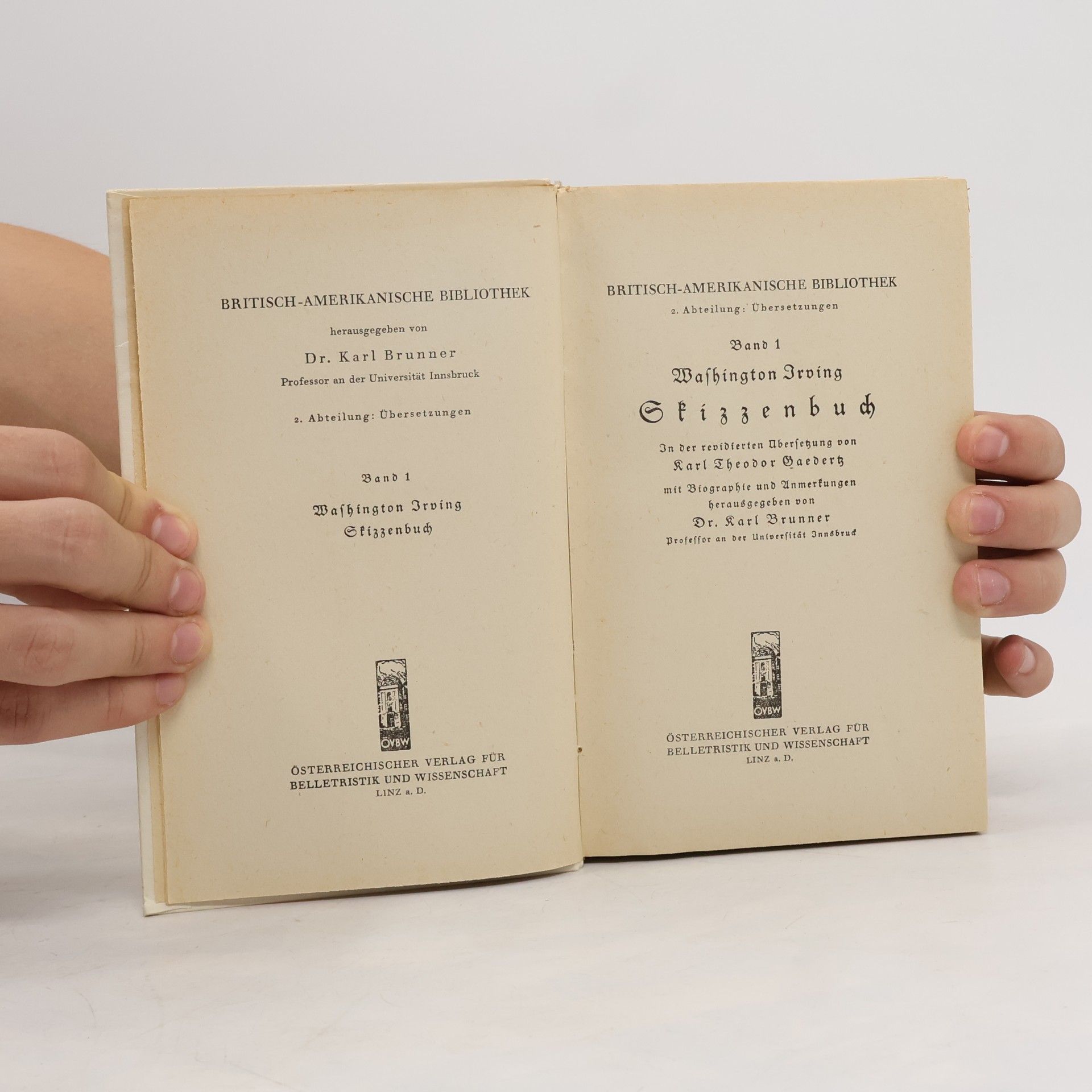 Washington Irving Skizzenbuch 1