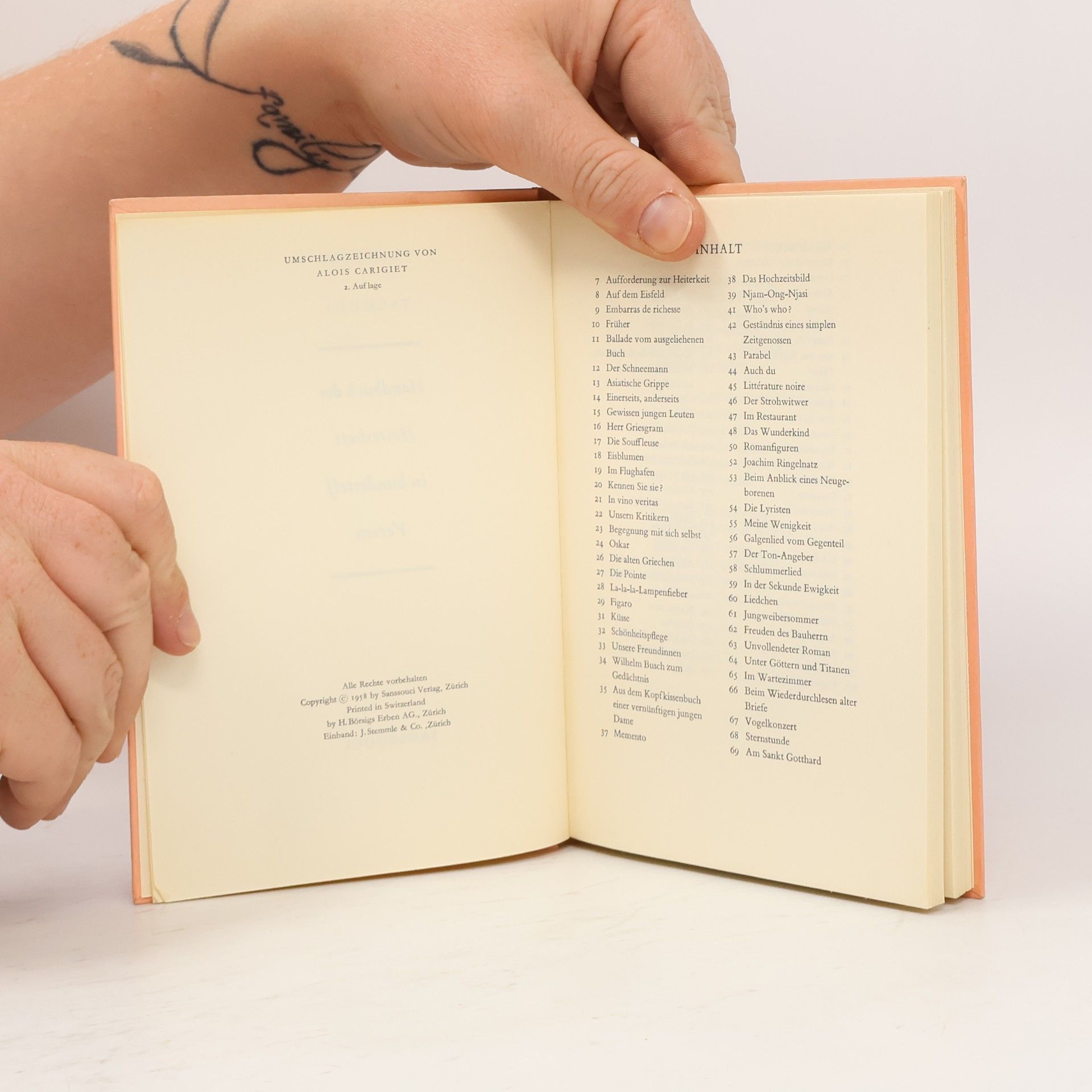Fridolin Tschudi Handbuch der Heiterkeit. 111 Verse