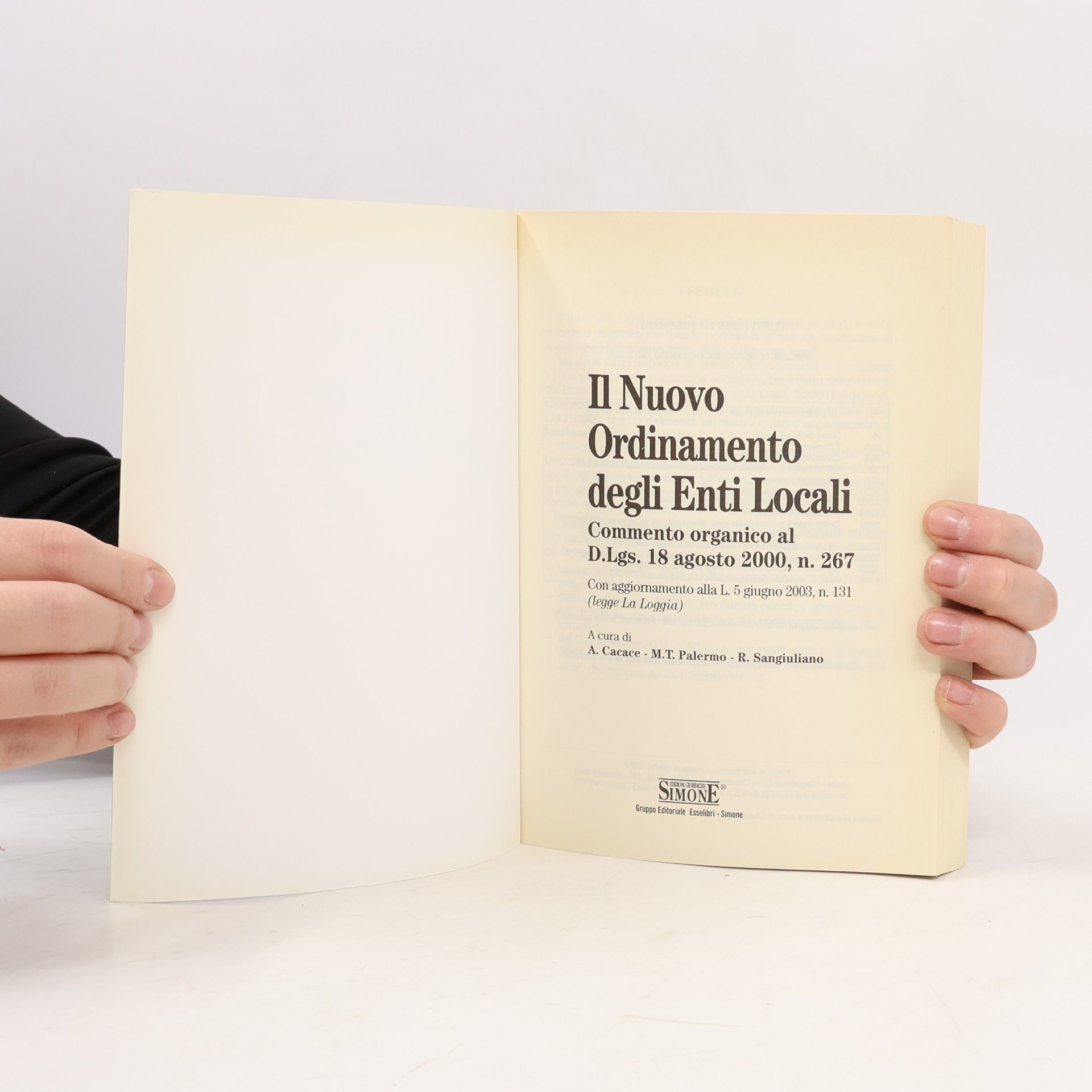 A. Cacace Bussola. Orientamenti legislativi - 171: Il nuovo ordinamento degli enti locali