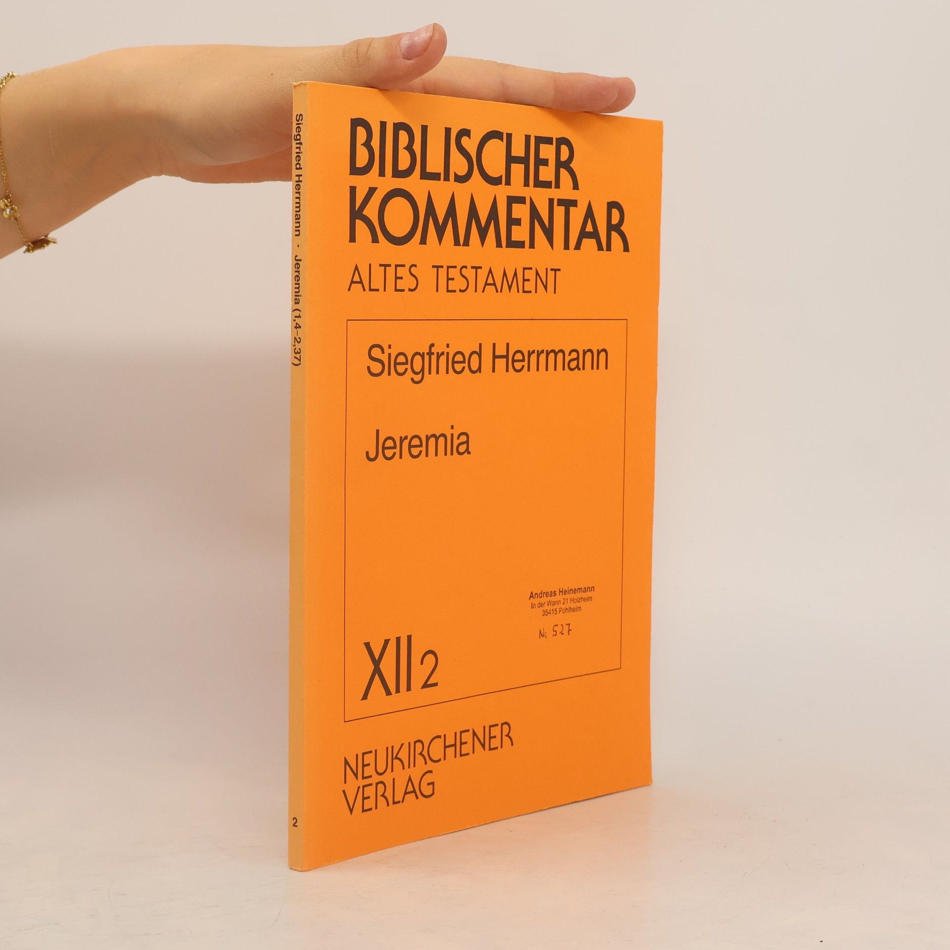 Siegfried Herrmann Biblischer Kommentar Altes Testament - XII₁: Jeremia