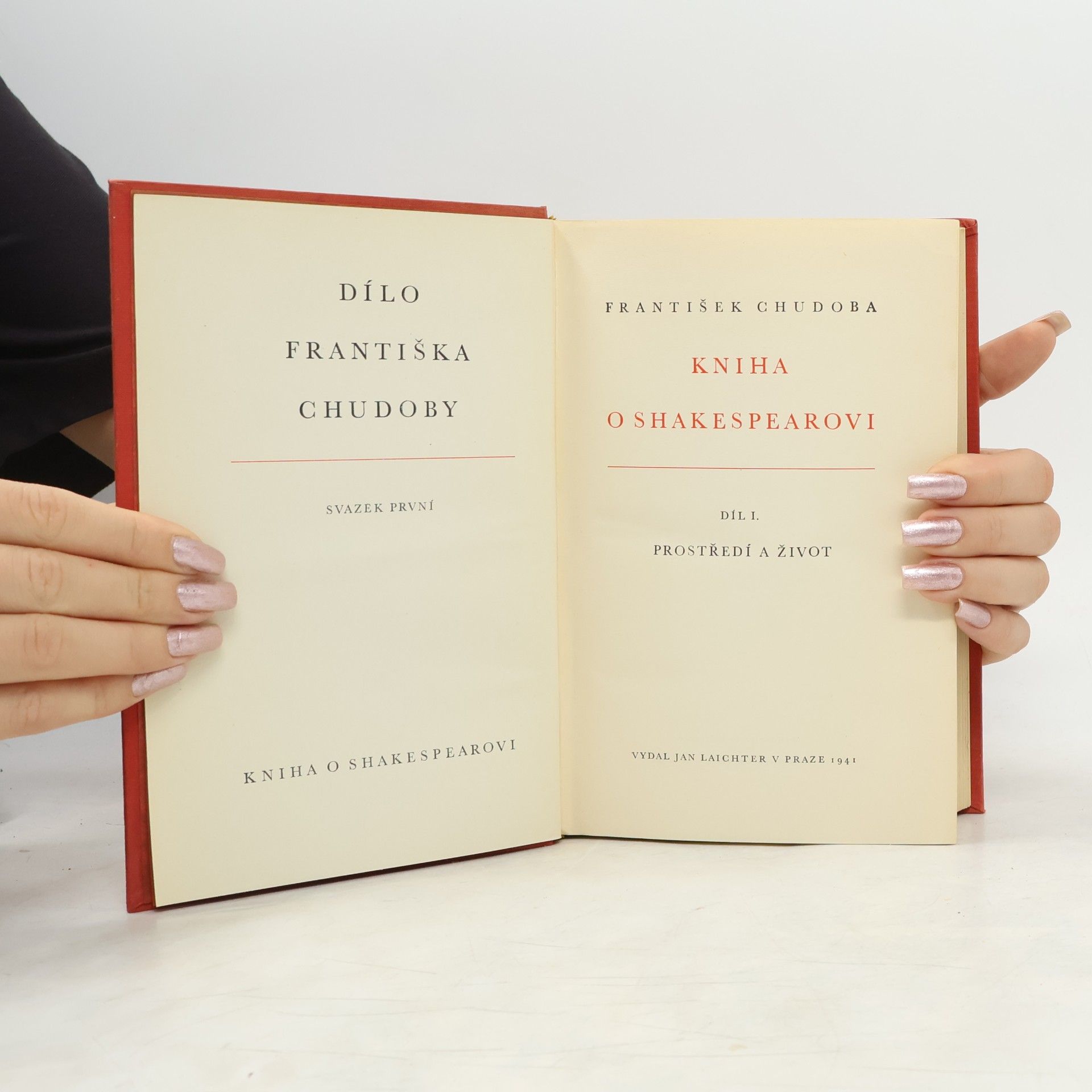 František Chudoba Kniha o Shakespearovi I.
