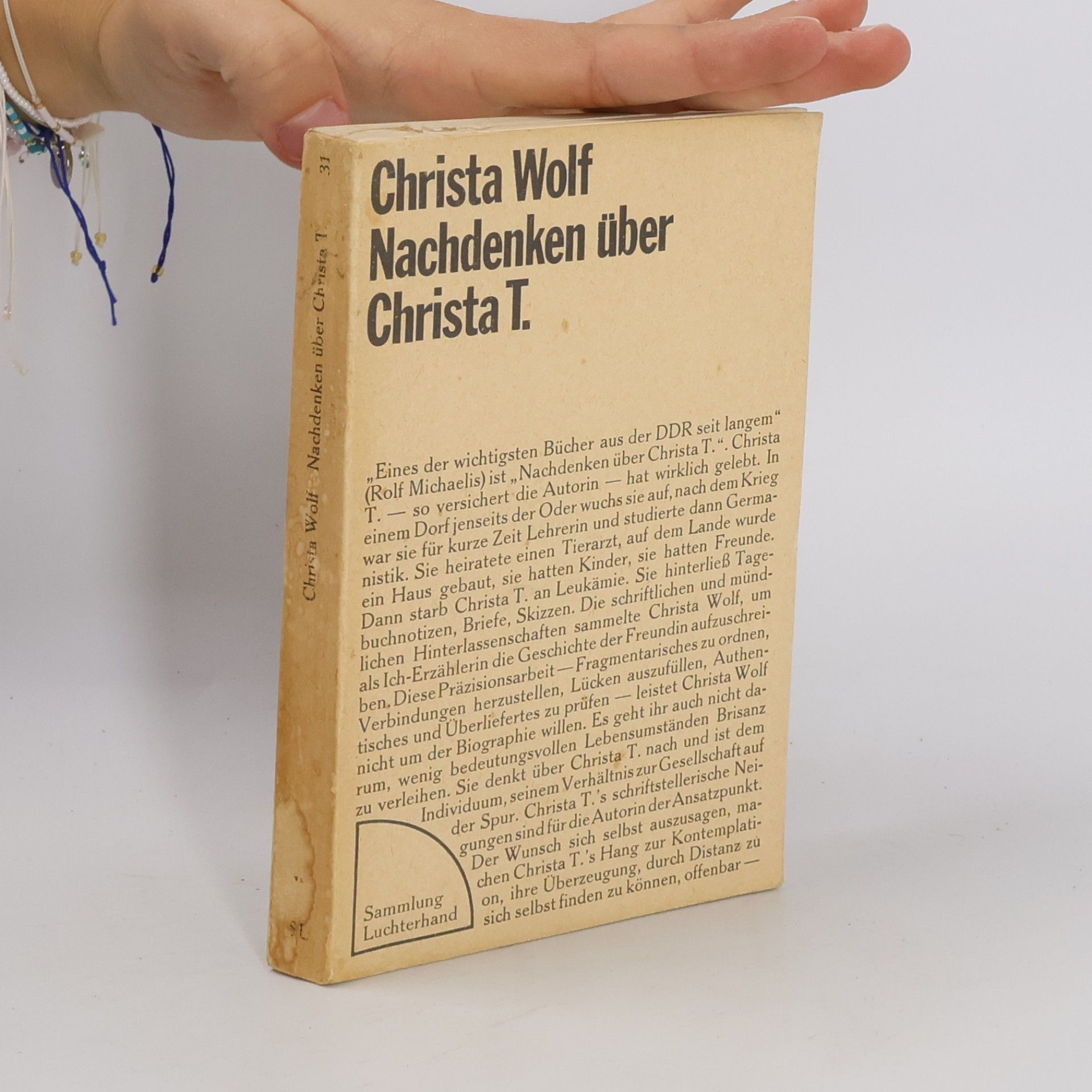 Christa Wolf Nachdenken über Christa T.