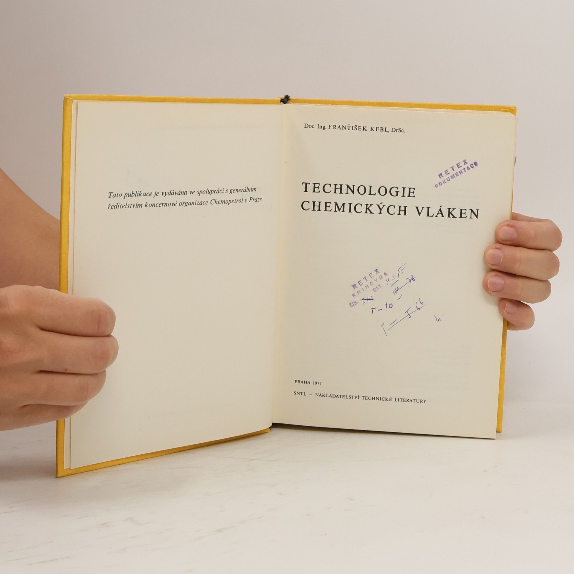 František Kebl Technologie chemických vláken