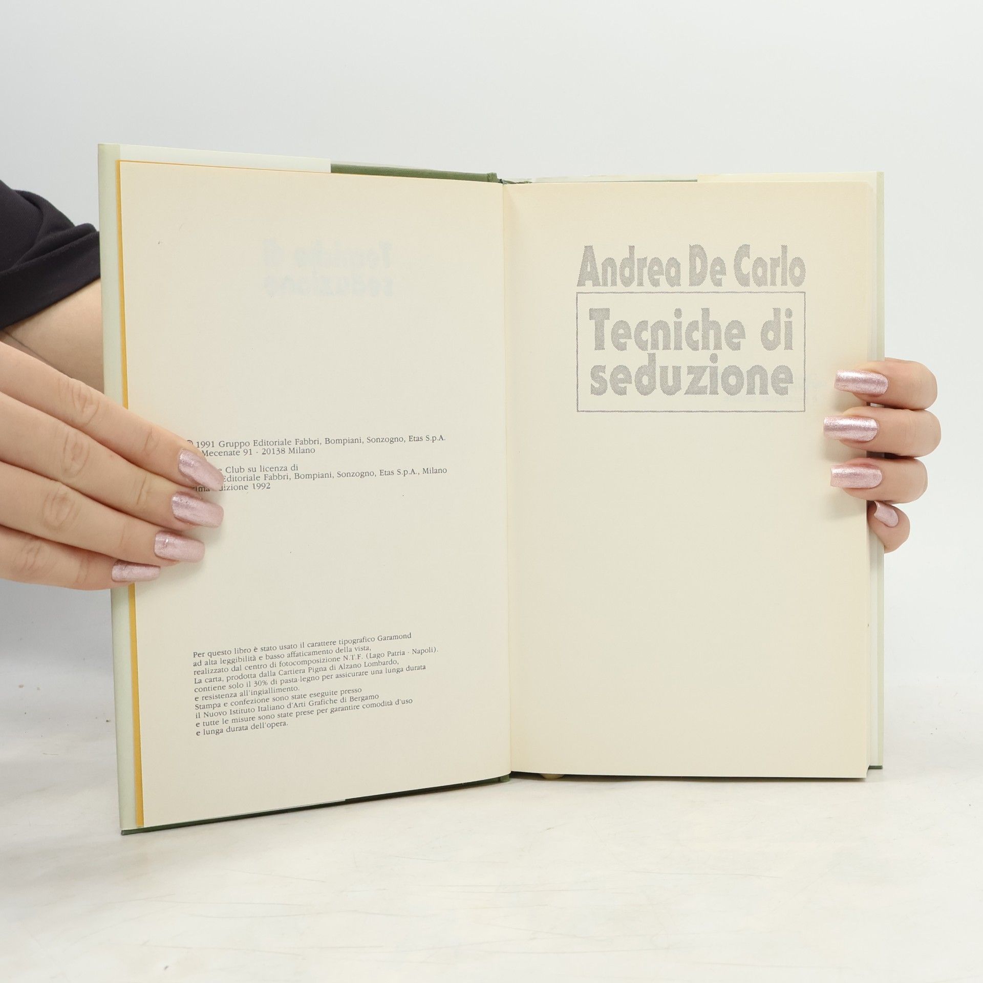 Andrea De Carlo Tecniche di seduzione