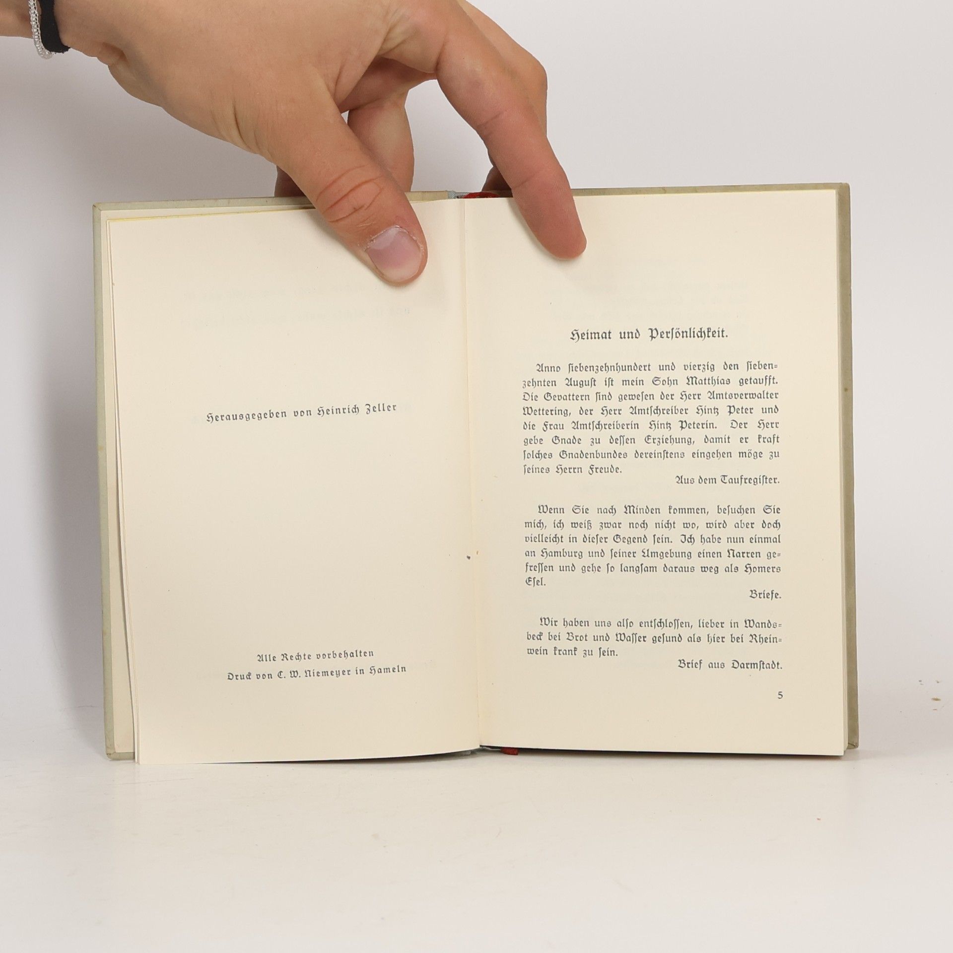 Various authors Kleines Matthias Claudius-Lesebuch
