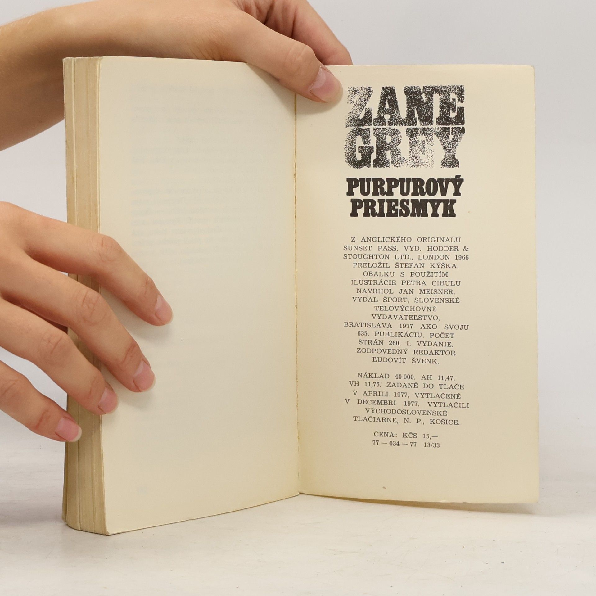 Zane Grey Purpurový priesmyk