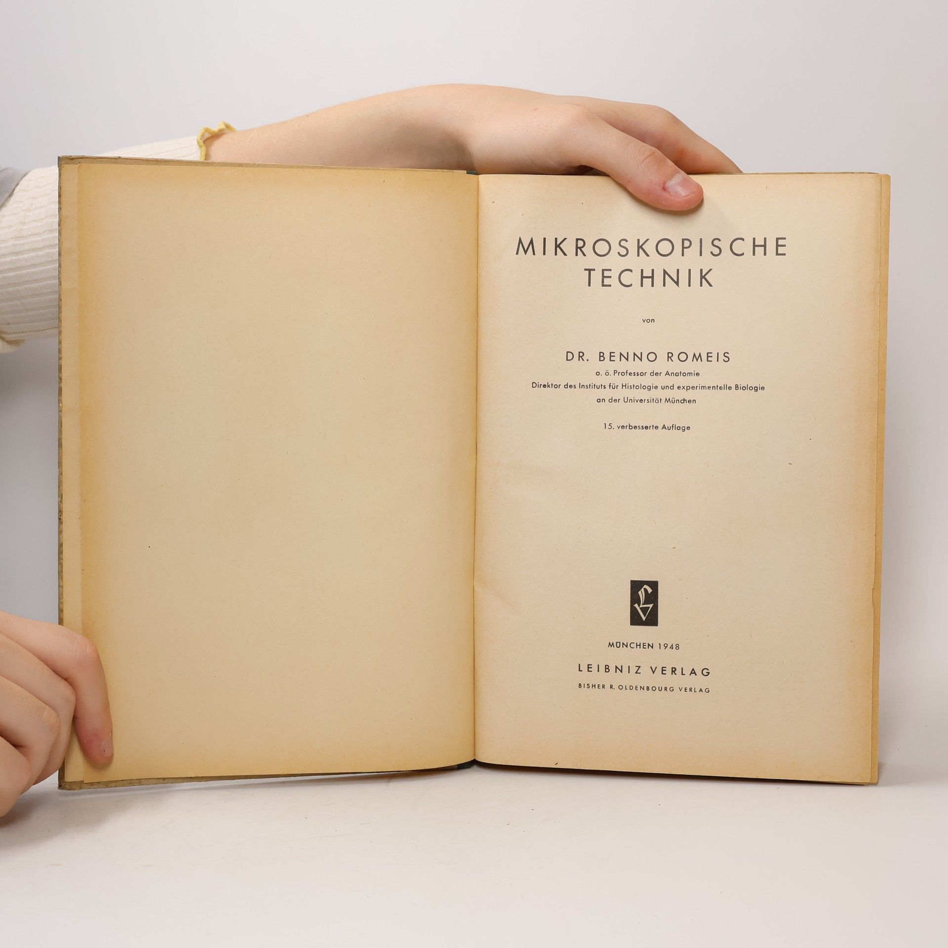 Benno Romeis Mikroskopische Technik