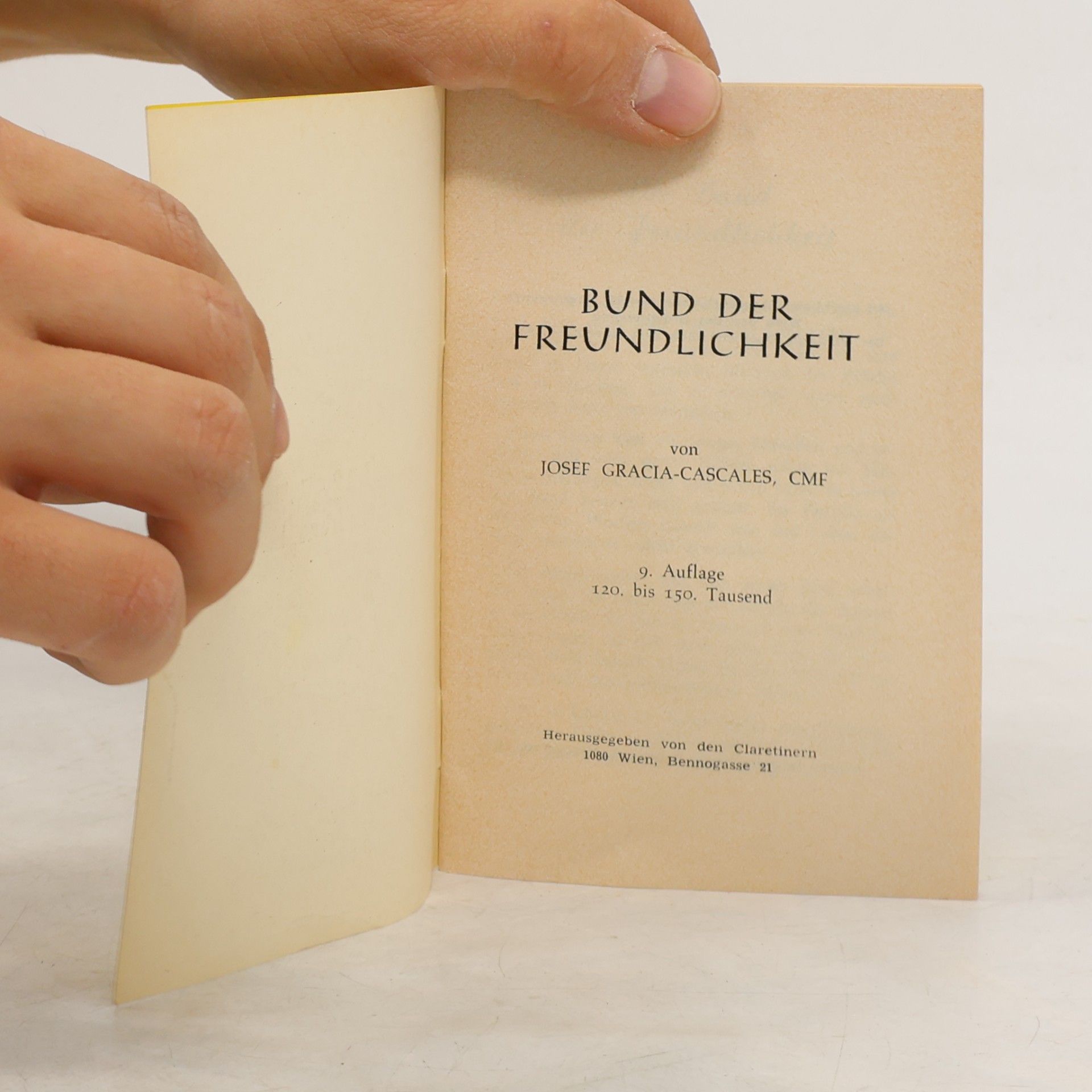 Josef Gracia-Cascales Bund der Freundlichkeit