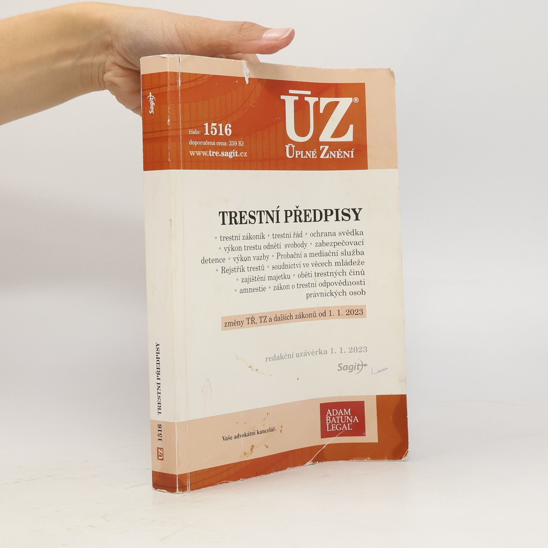 Kolektiv autorů Trestní předpisy [ÚZ 2023 č. 1516]