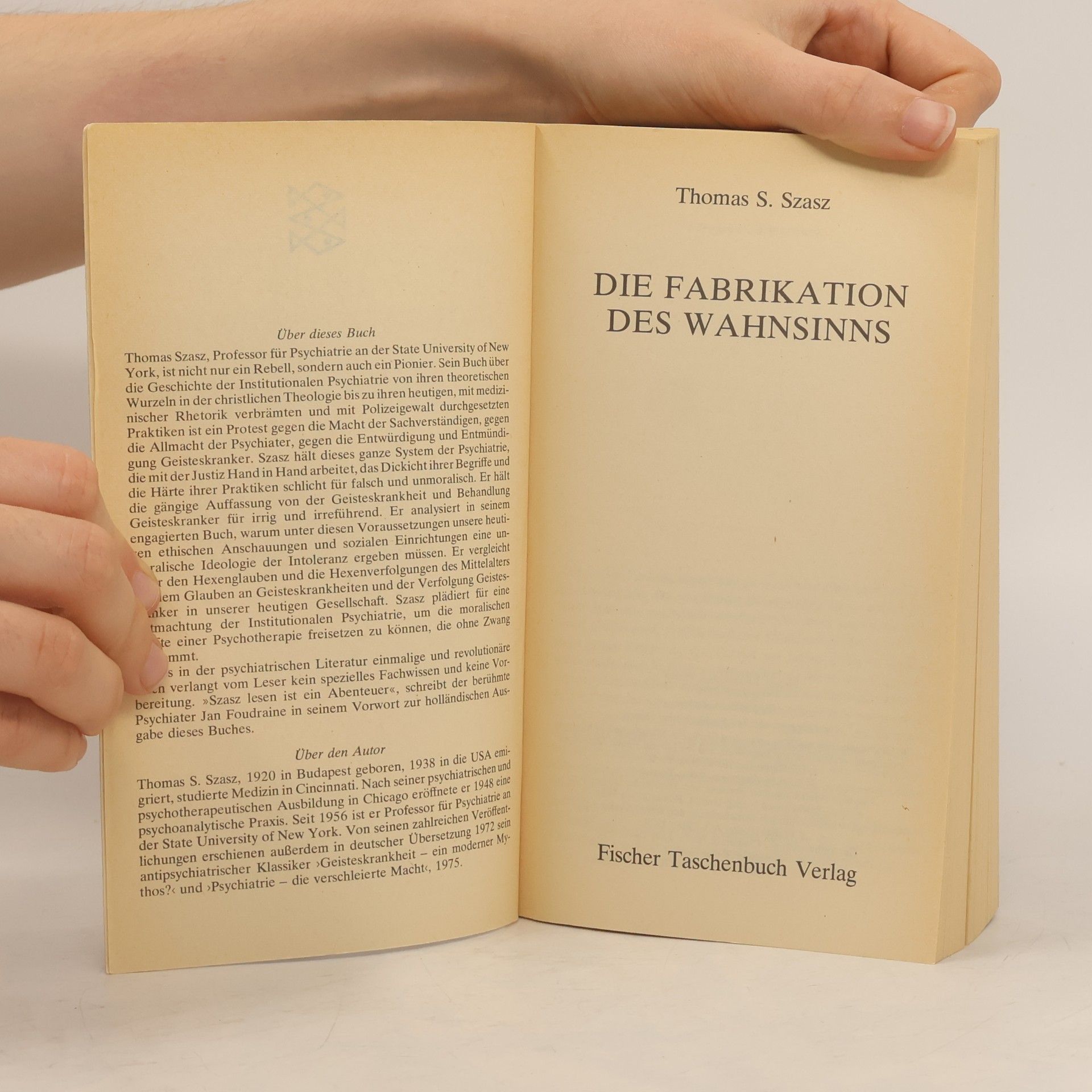 Thomas Szasz Die Fabrikation des Wahnsinns