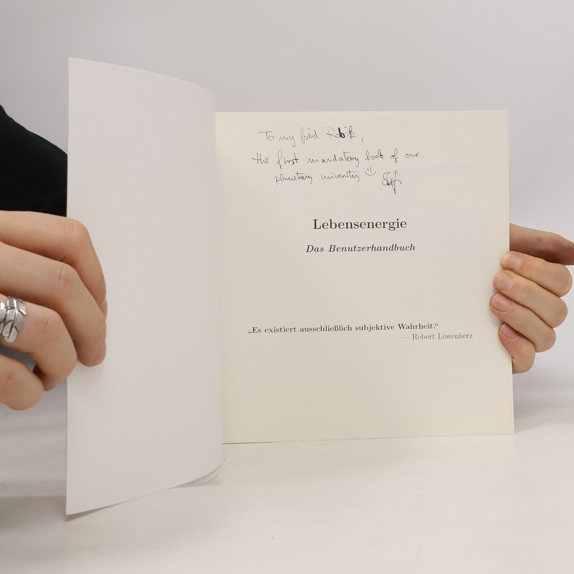 Robert Löwenherz Lebensenergie das Benutzerhandbuch