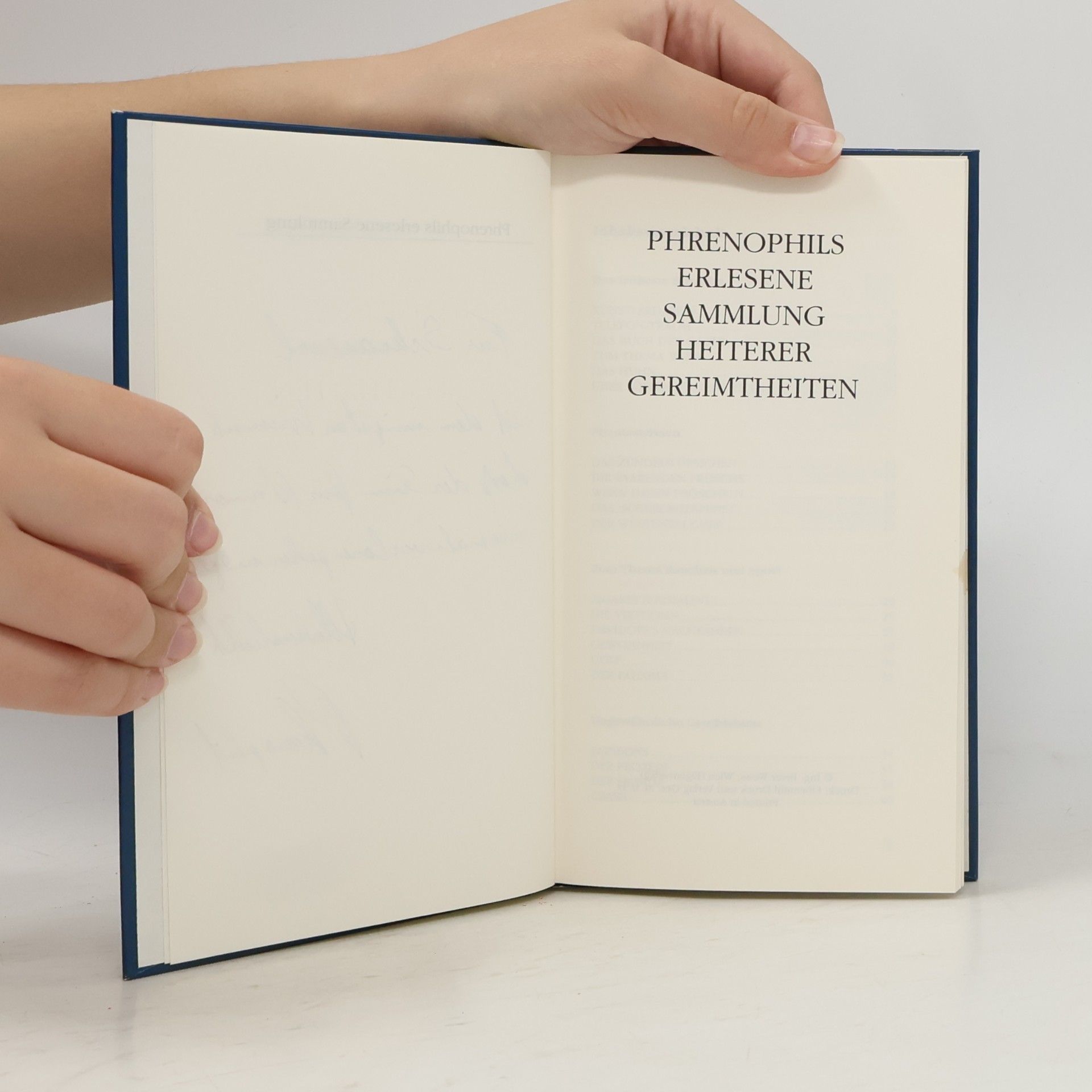 Peter Weiss Phrenophils erlesene Sammlung heiterer Gereimtheiten