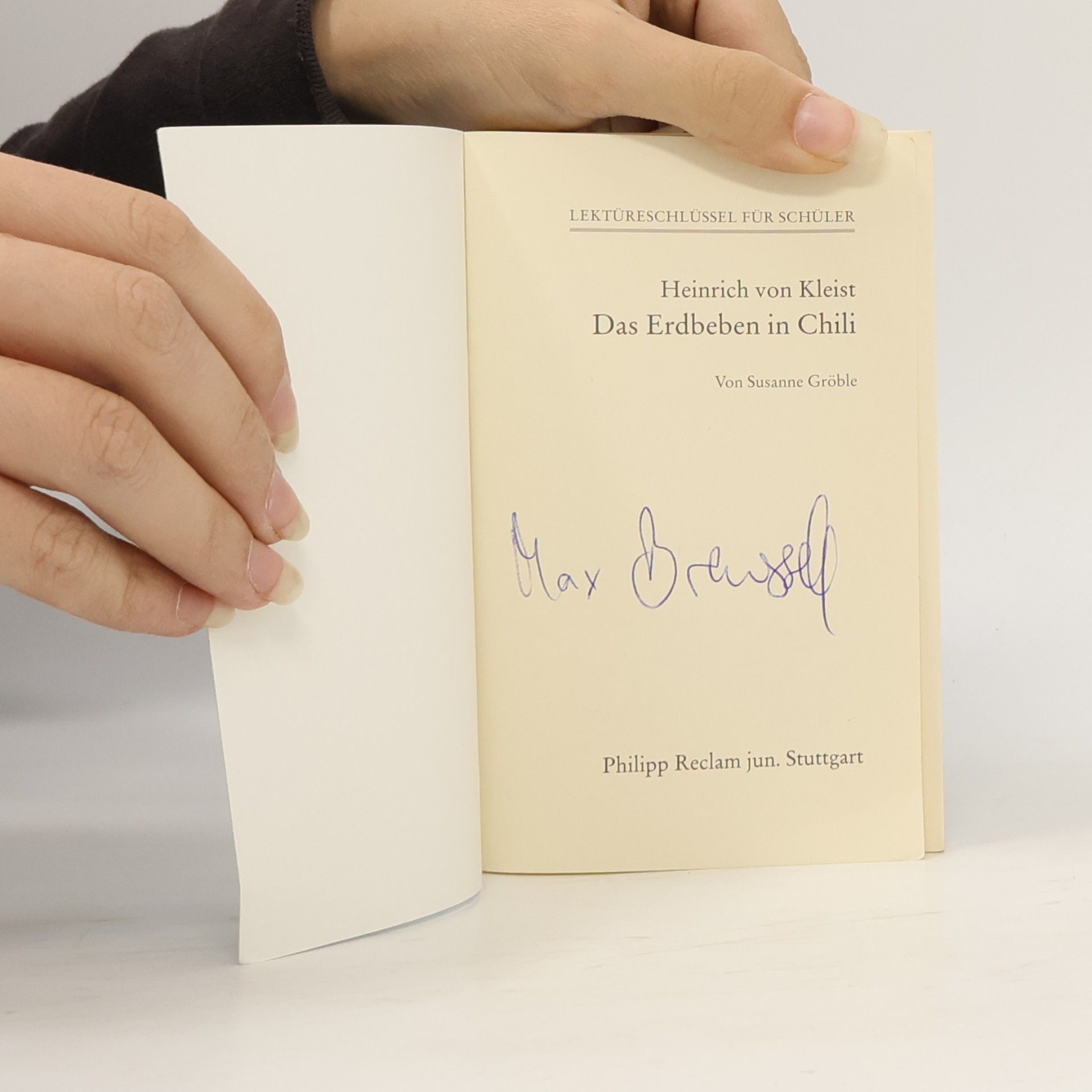 Susanne Gröble Heinrich von Kleist, Das Erdbeben in Chili