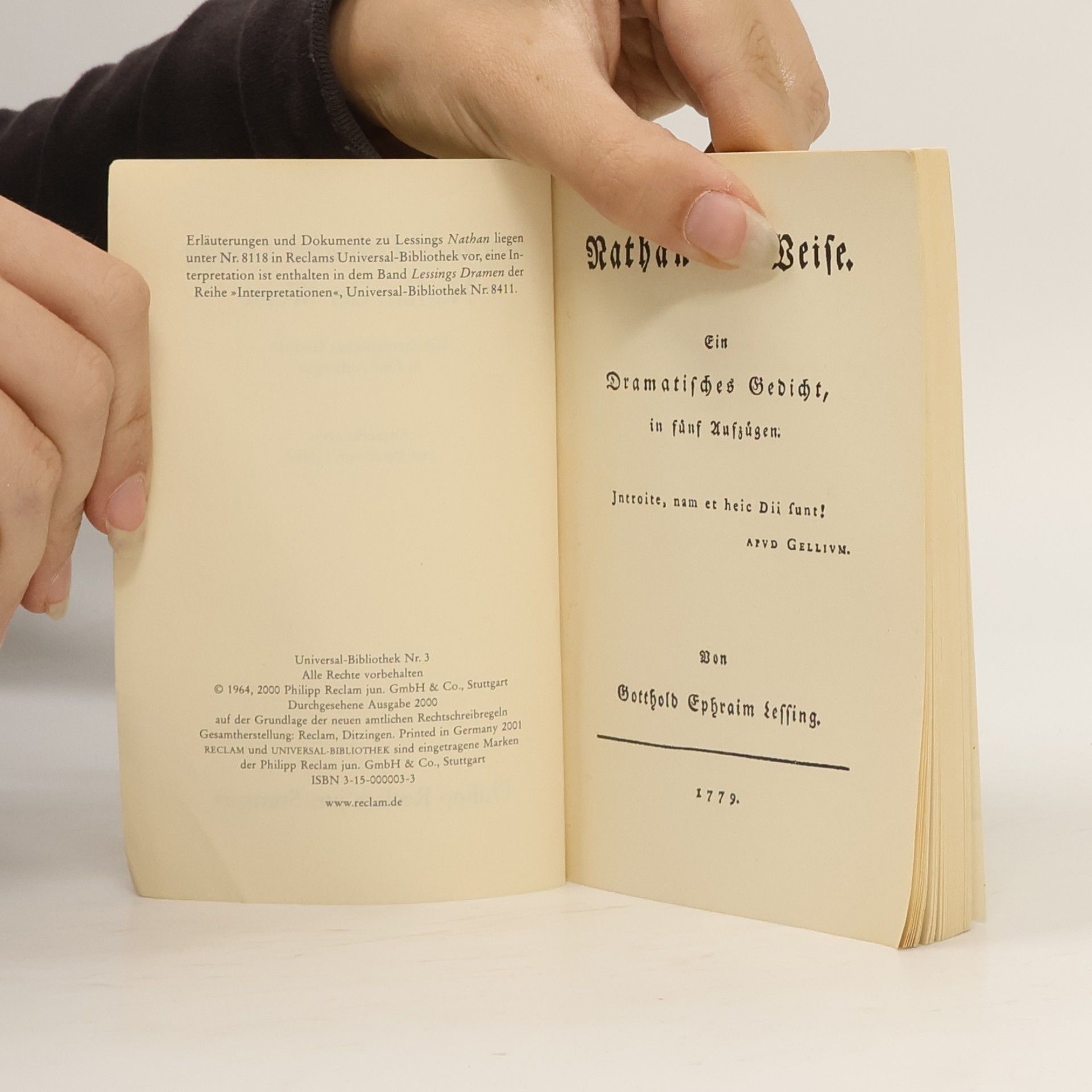 Gotthold Ephraim Lessing Nathan der Weise