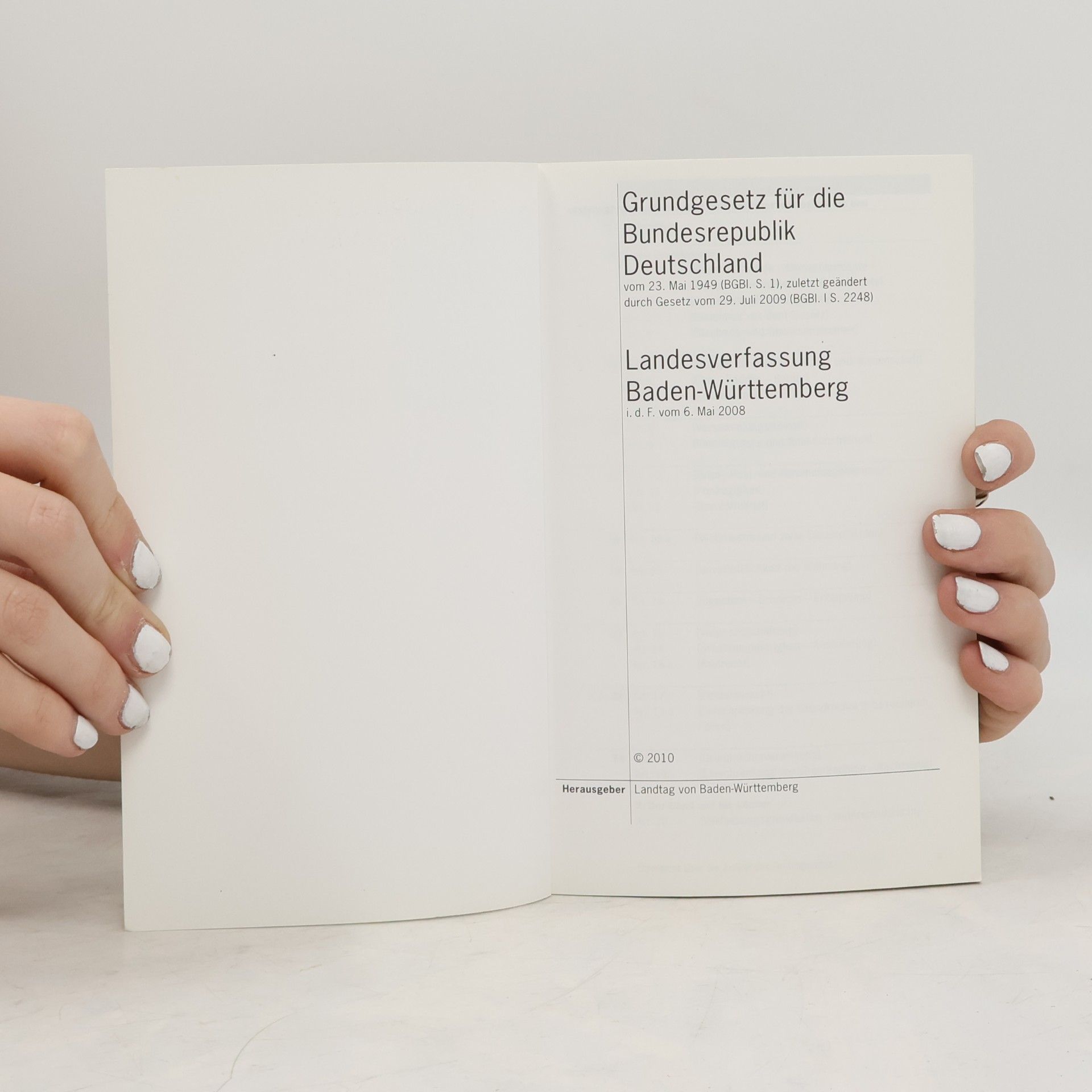 Autorenkollektiv Grundgesetz - Landesverfassung