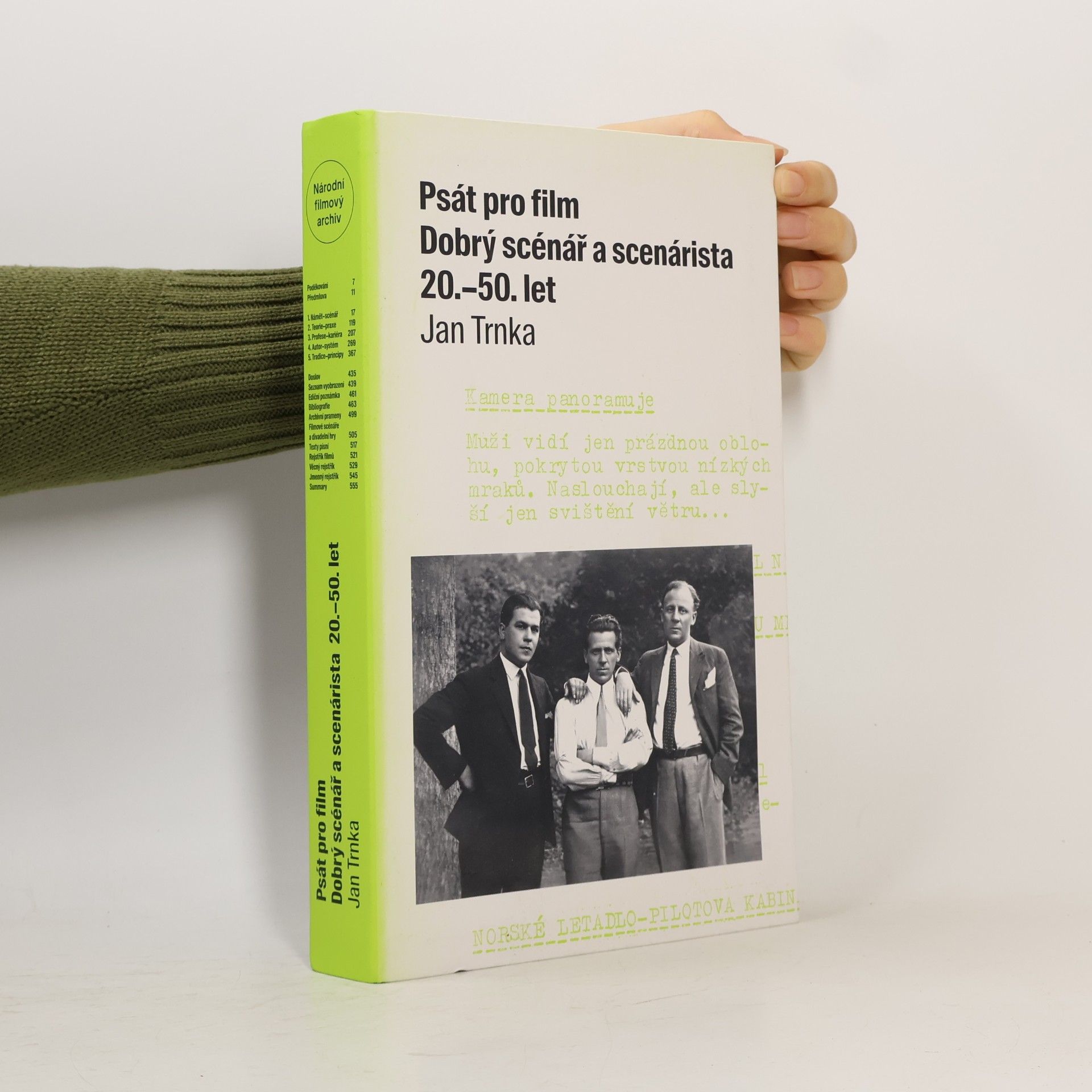 Jan Trnka Psát pro film. Dobrý scénář a scenárista 20.–50. let
