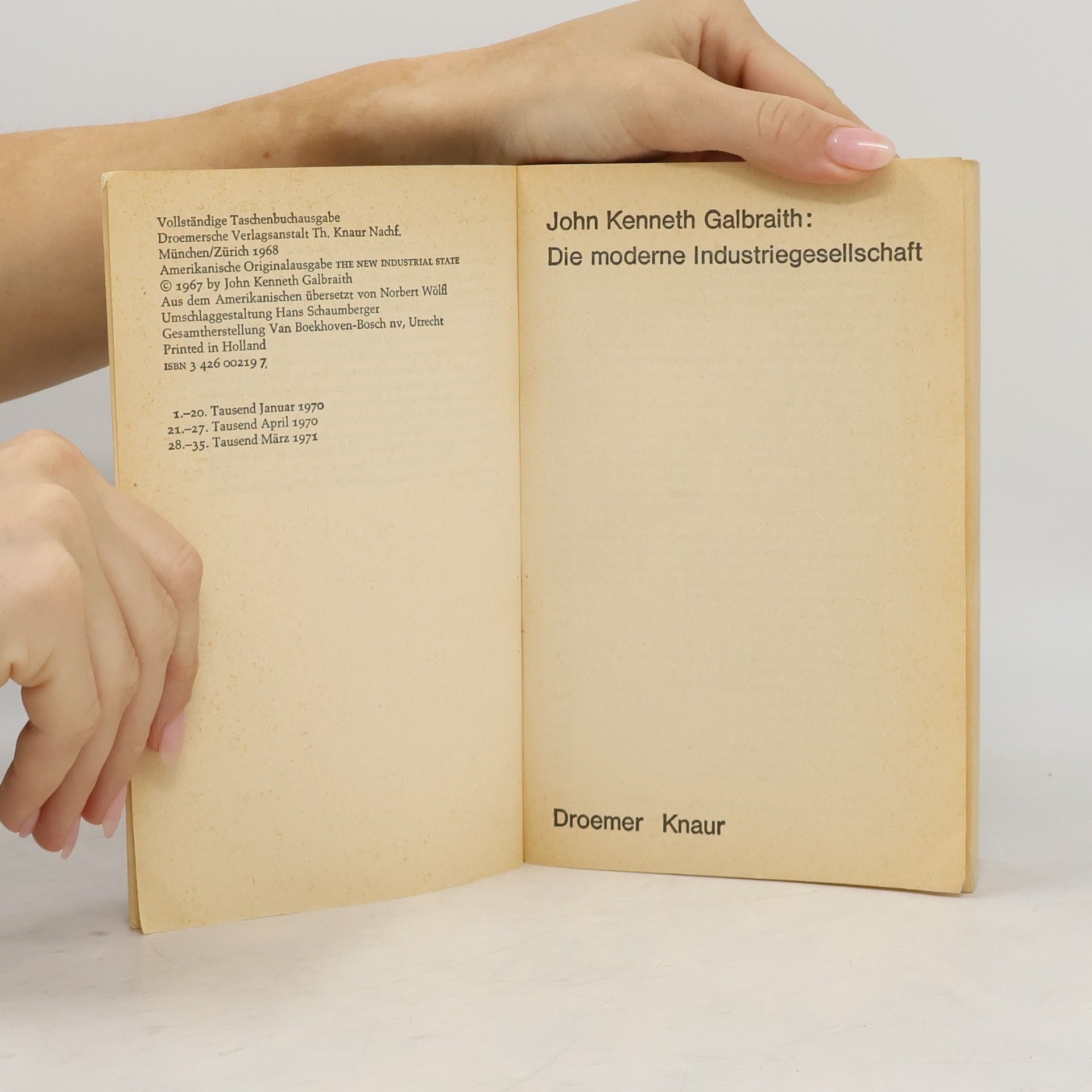 Jon Kenneth Galbraith Die moderne Industriegesellschaft